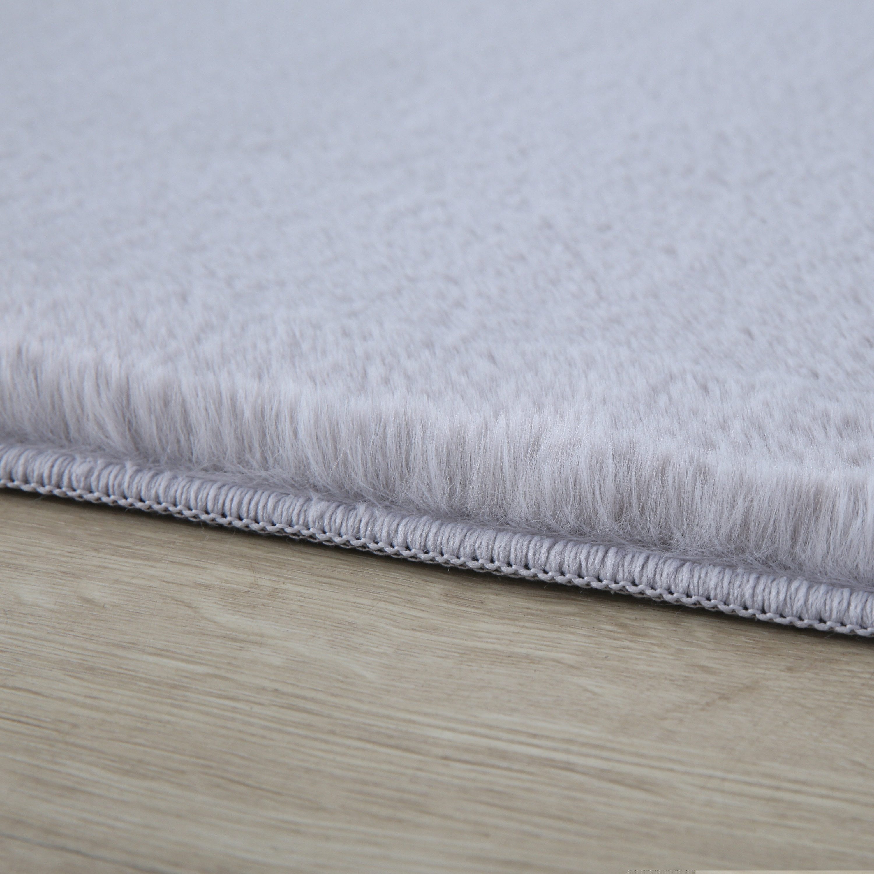 Carpettex Hochflor-Teppich Unicolor - Einfarbig, Rund, Höhe: 20 mm, Teppich Wohnzimmer Einfarbig Shaggy Modern Flauschiger Felloptik Weich