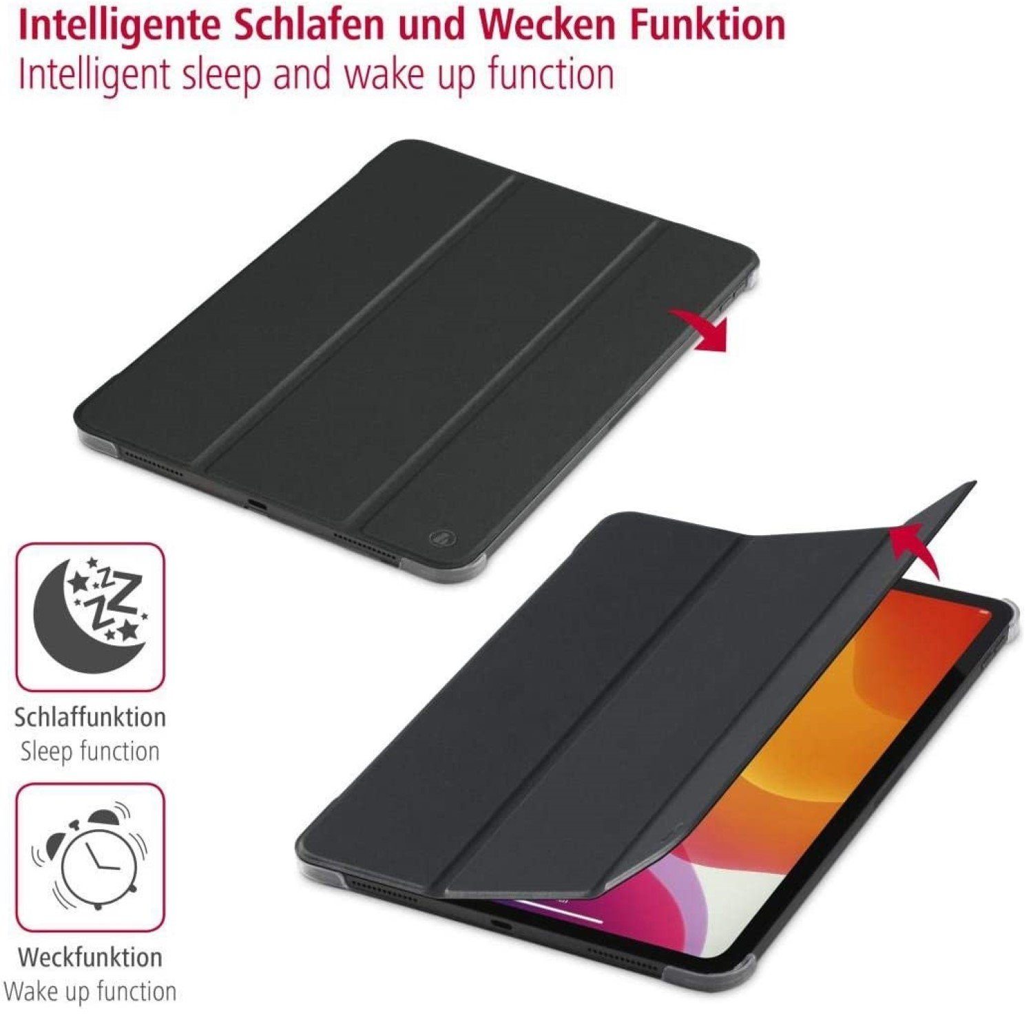 Hama Tablet-Hülle Smart Case Fold Clear Tasche Cover Hülle Schwarz, für Apple iPad Pro 11" 2020 2. Generation 2021 3. Gen. 2022 4. Gen. – Bild 2 von 5