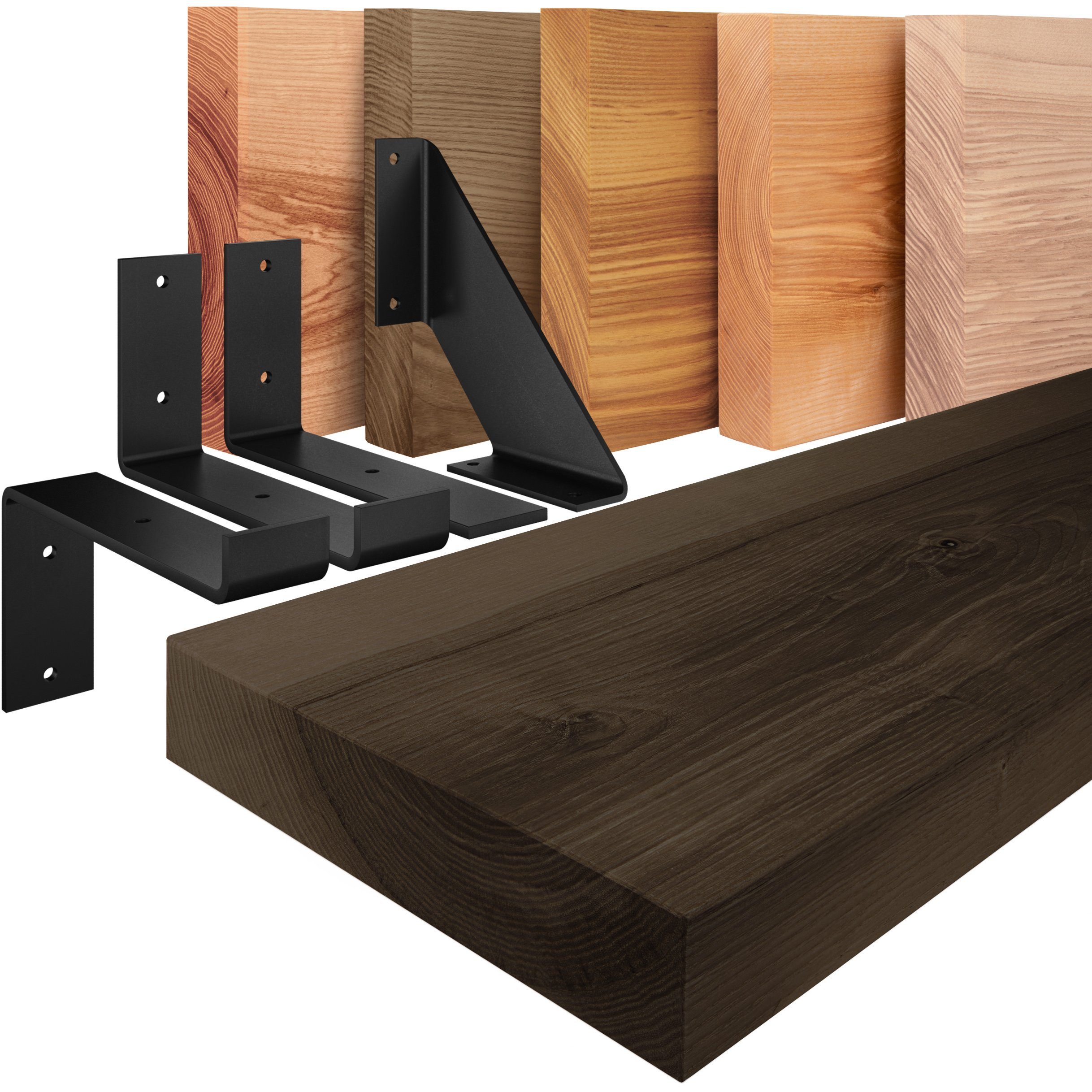 LAMO Manufaktur Wandregal Holz Gerade Regal günstig online kaufen