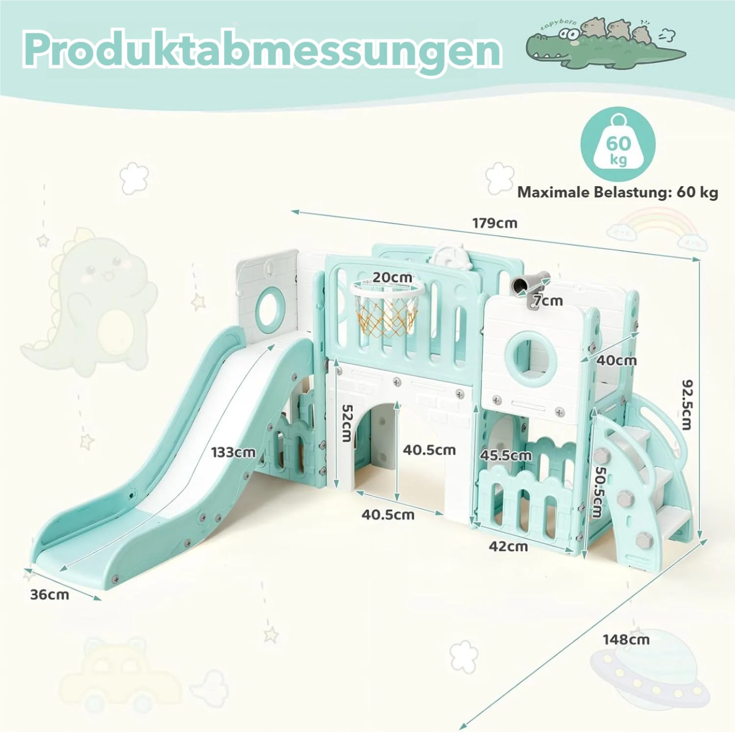 TLGREEN Rutsche, 9 in 1 Kinderrutsche, günstig online kaufen