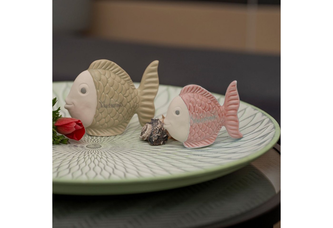 VALENTINO Wohnideen Tierfigur »Fisch Jette« (Set, 4 Stück), aus Keramik, glasiert-HomeTrends