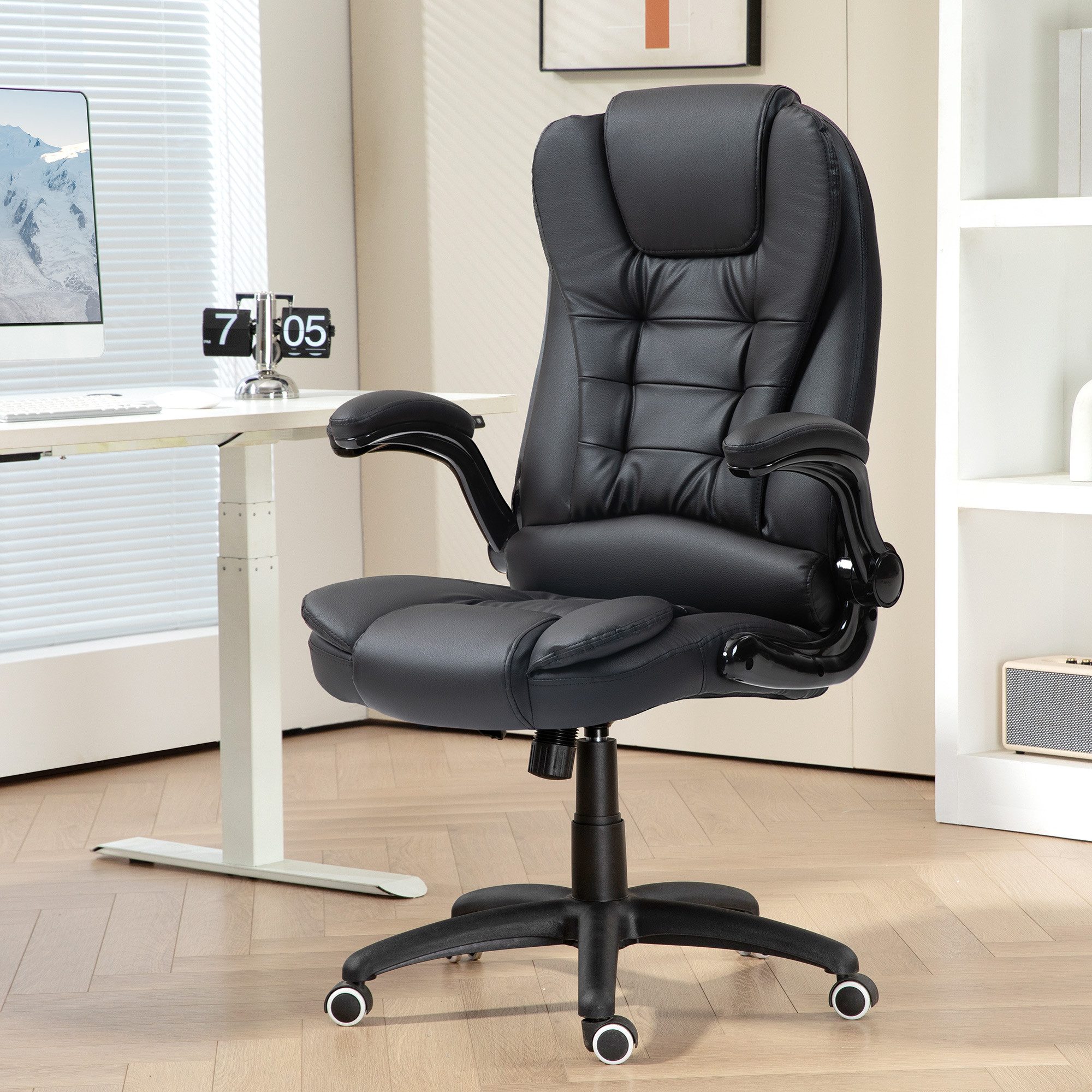 HOMCOM Bürostuhl Ergonomisch Chefsessel mit Wippfunktion, günstig online kaufen