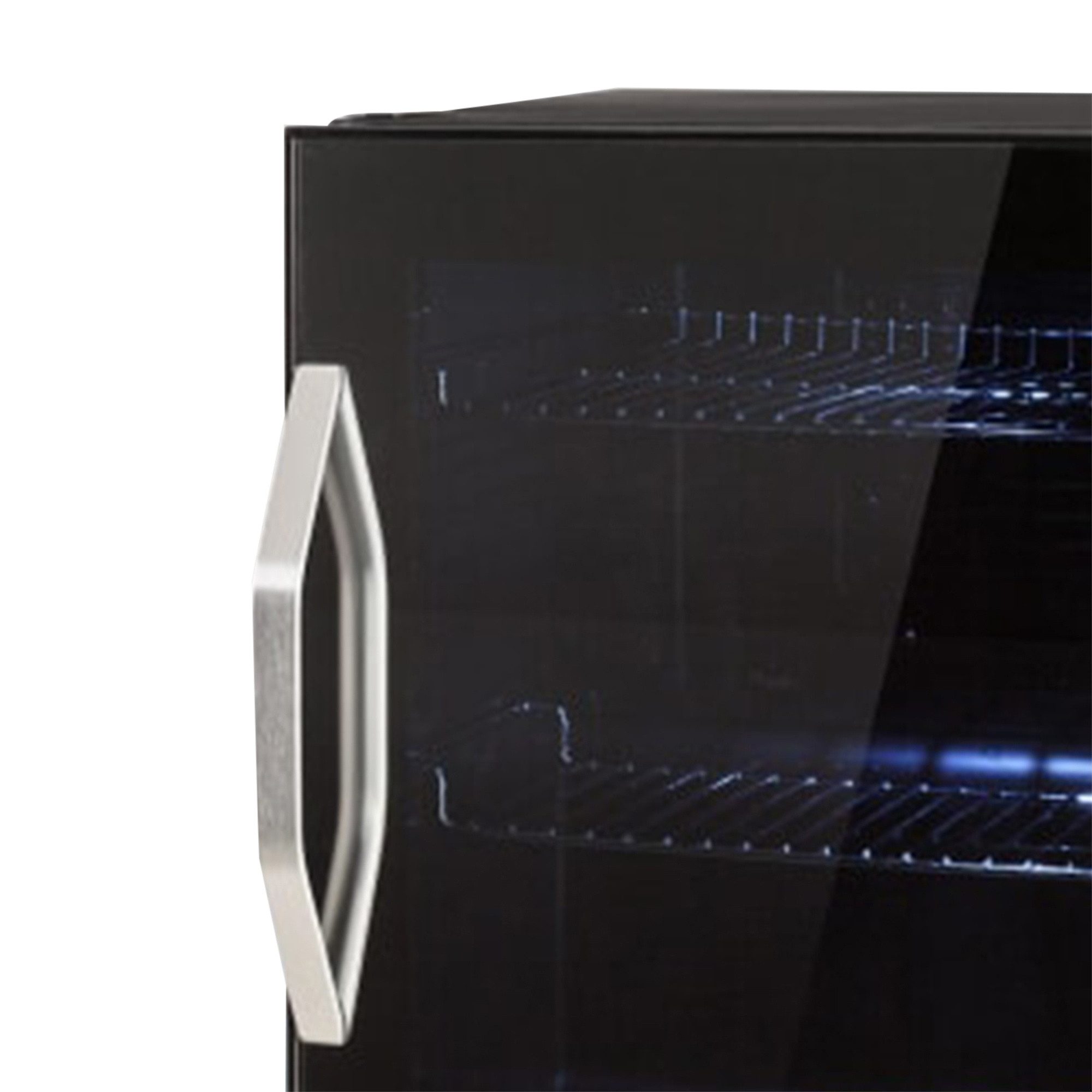 Klarstein Table Top Kühlschrank Beersafe L, 50 cm hoch, 47.5 cm breit, Mini Kühlschrank Bierkühlschrank klein Getränkekühlschrank mit Glastür