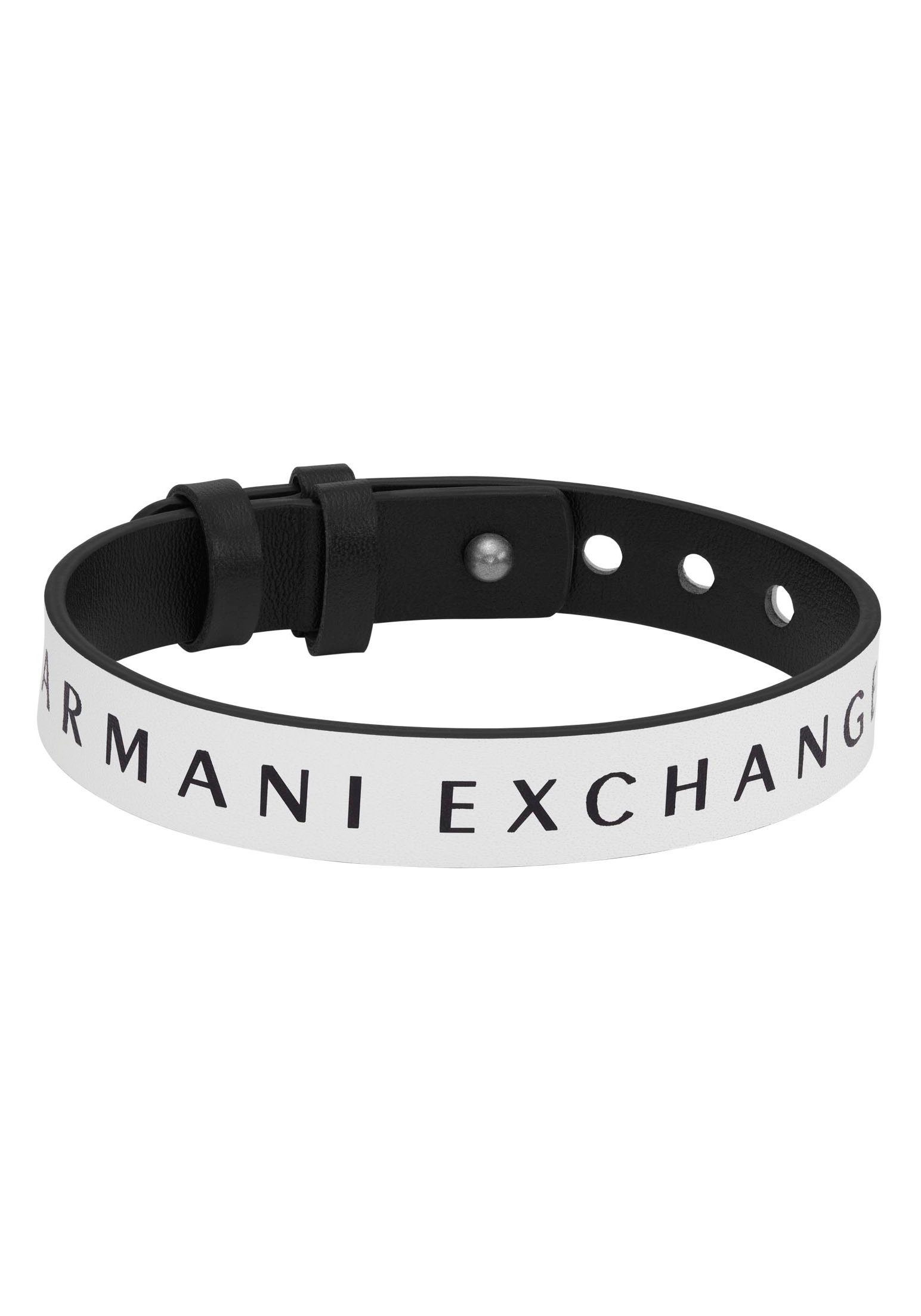 ARMANI EXCHANGE Armband AXG0107040, 2-tlg), (Set, anthrazit-schwarz zum Wenden AXG0108040, AXG0106040 AXG0109040