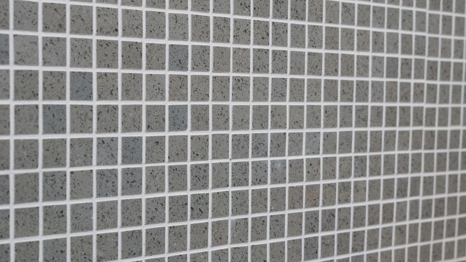 Kunststein Mosaikfliesen grau Bodenfliese Mosani Artificial Quarz Komposit