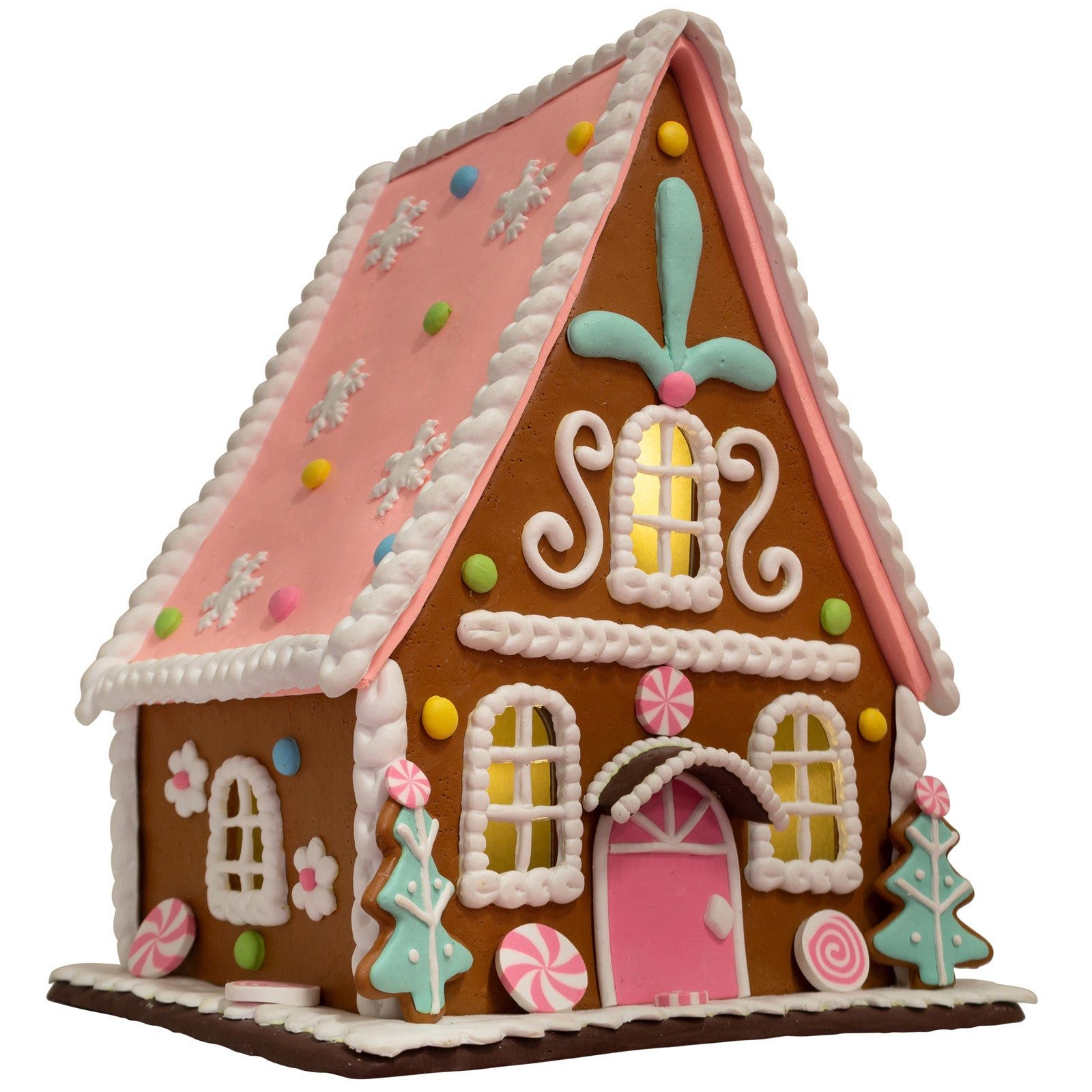 Weihnachtshaus Lebkuchenhaus mit LED 23 cm