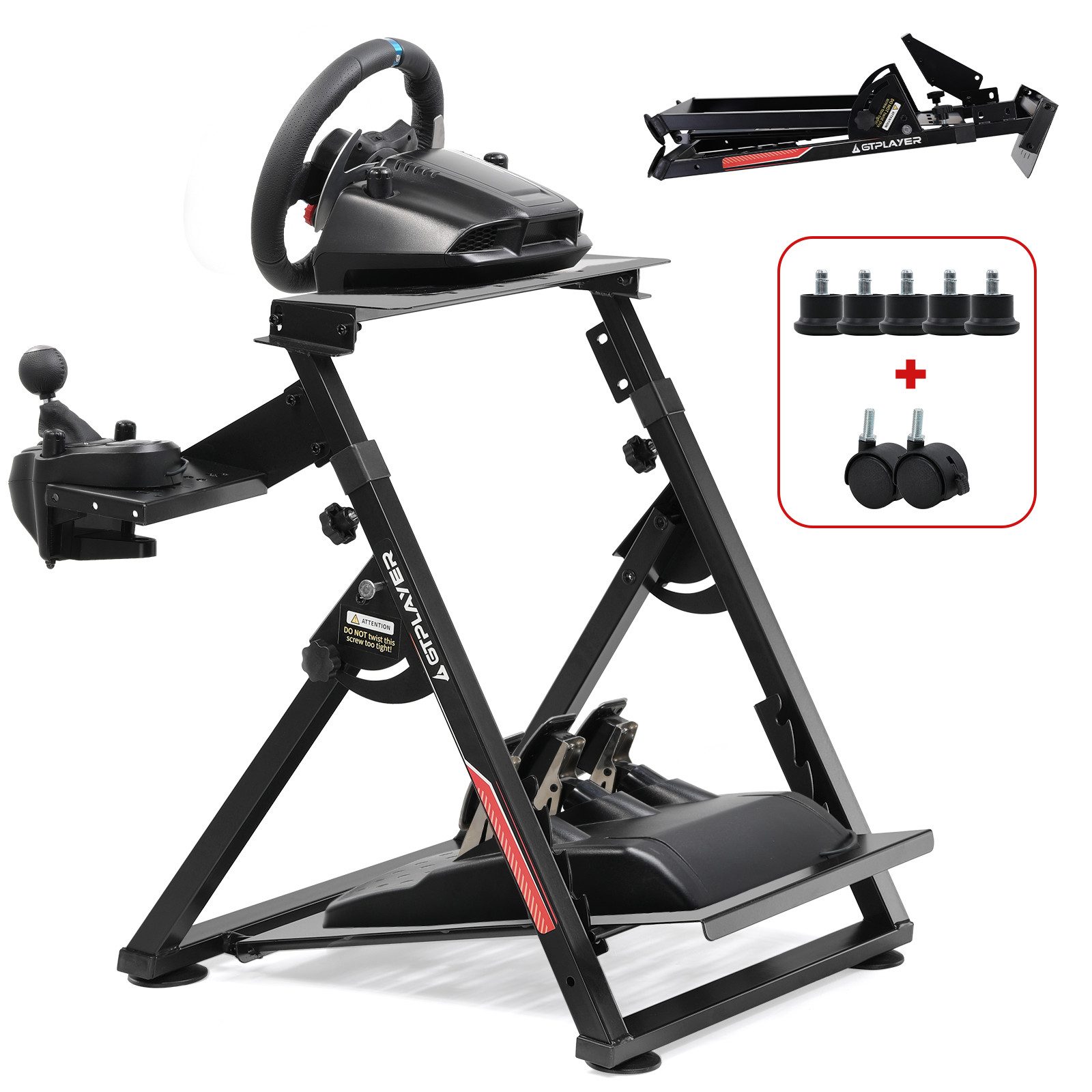 GTPLAYER Lenkradständer Lenkrad Gaming Wheel Stand für Logitech Controller (Neigungsverstellbares Gestell PS4 Xbox PC PS5)