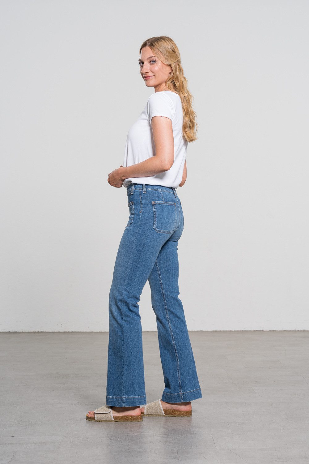 Feuervogl Bootcut-Jeans fv-Ben:te, High Waist, Hyperflex, Damen Jeans