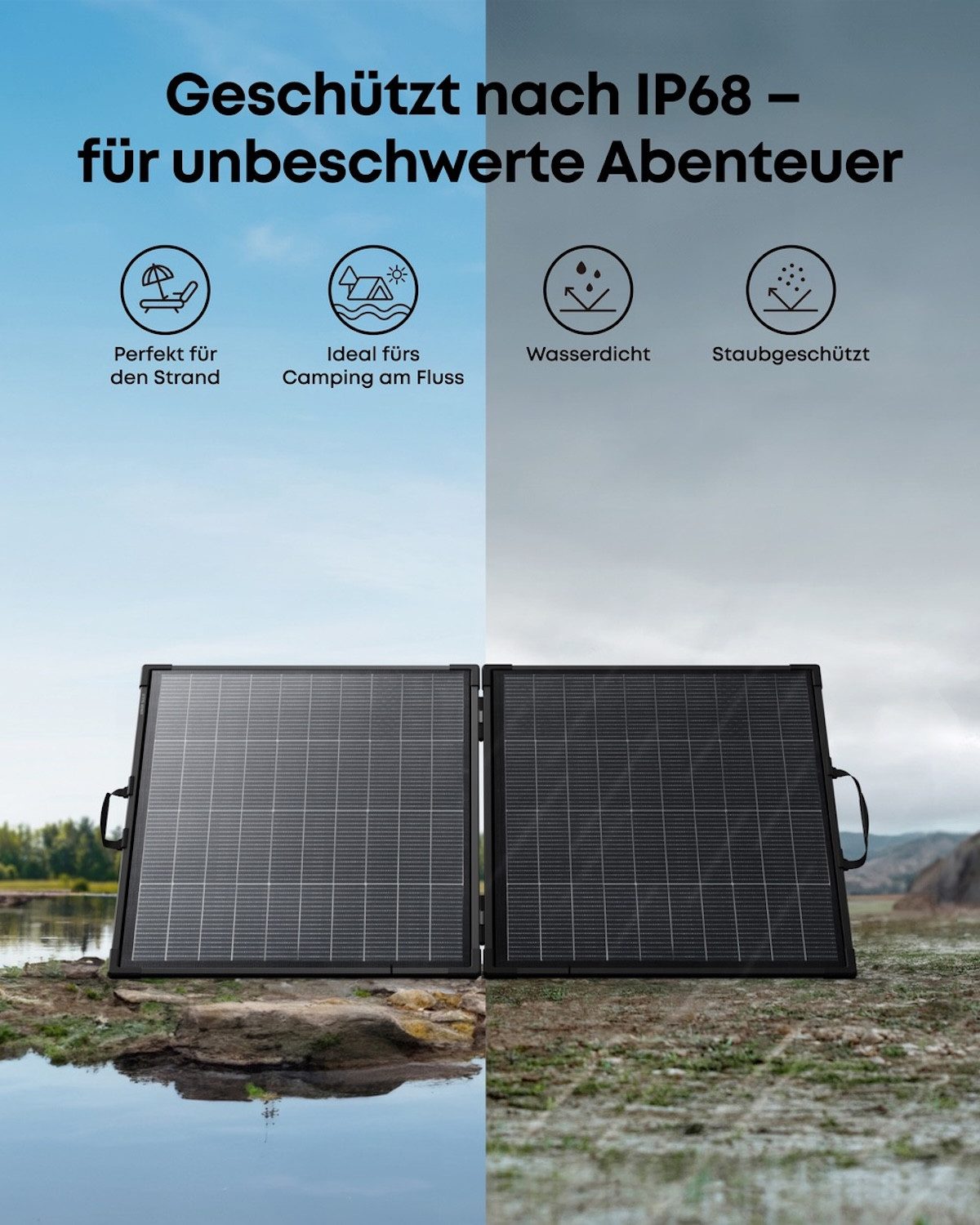Anker Solarmodul Anker SOLIX PS200 Gen. 2 Bifaziales tragbares Solarpanel 200W, 200 W, N-Typ monokristalline, (Packung, 1-St., 1 Stück), Bifazial und faltbar mi – Bild 5 von 5