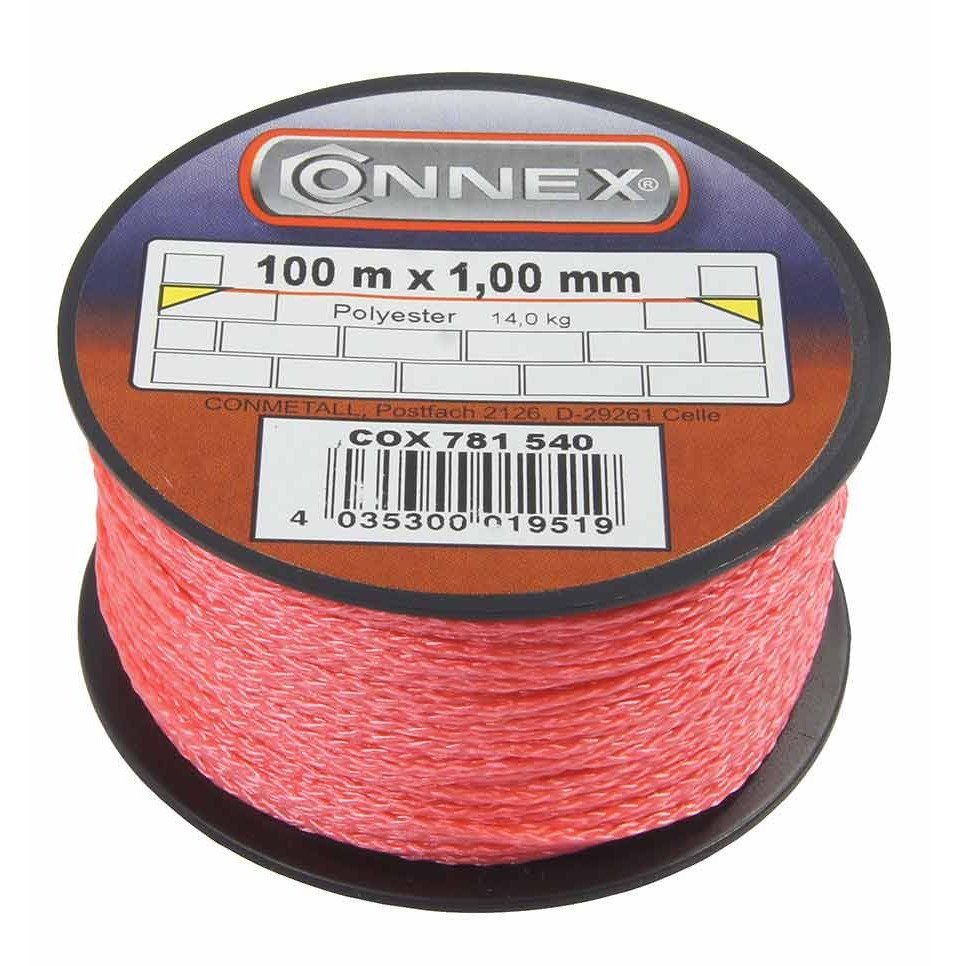 Maurerkelle Maurerschnur 100 m Ø 1 mm rot