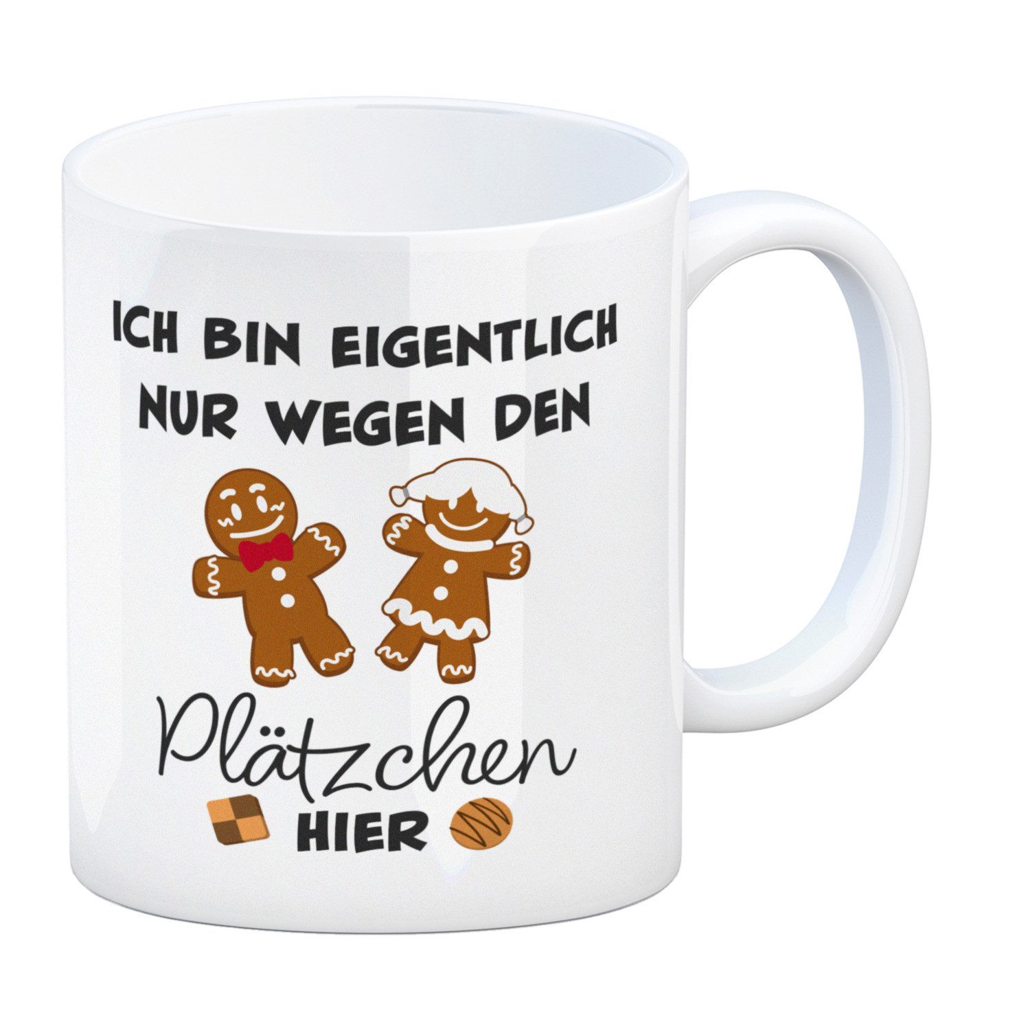 Tasse Lebkuchenmännchen Kaffeebecher mit Spruch