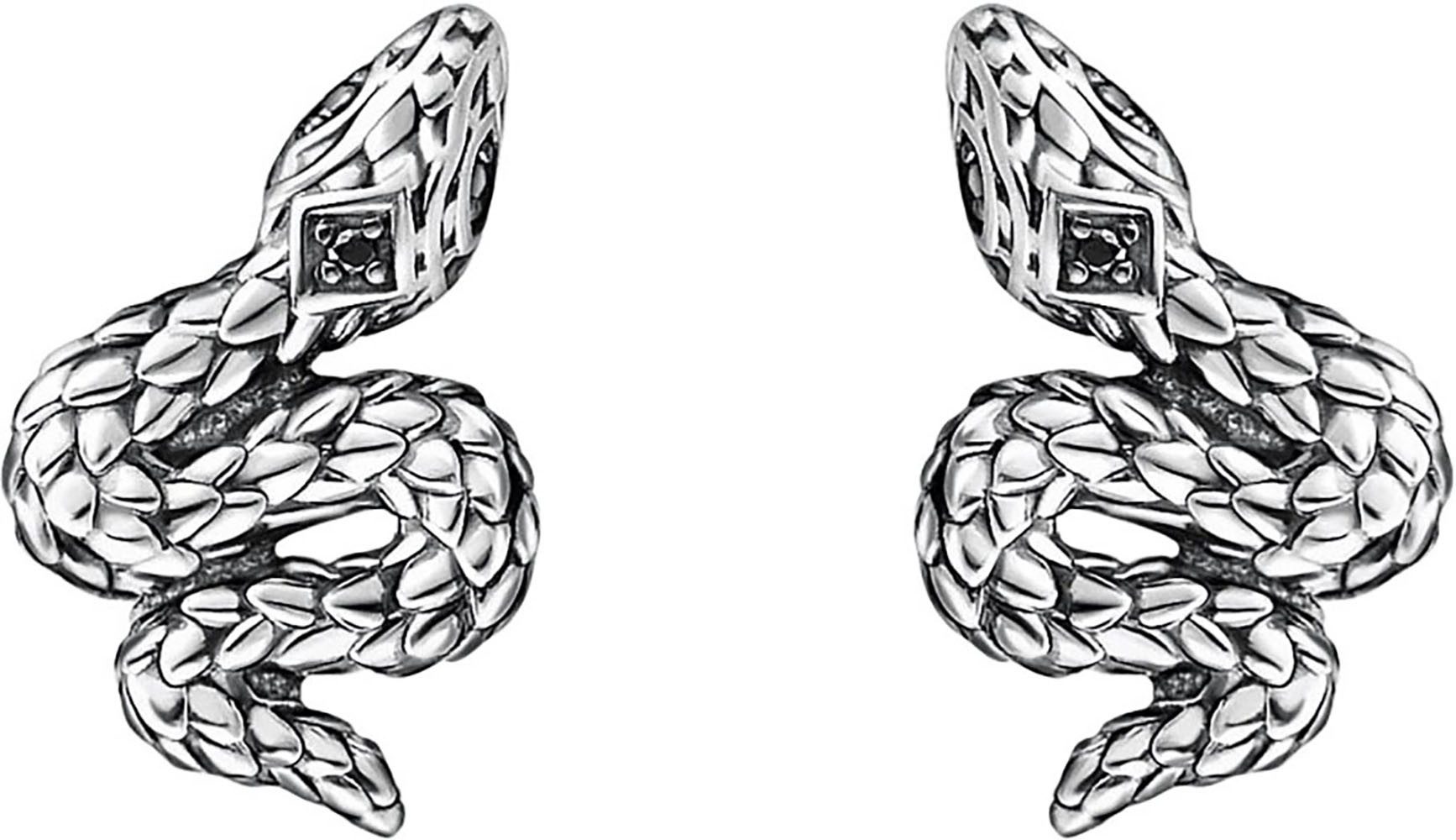 THOMAS SABO Paar Ohrstecker Schlangen-Optik, mit Zirkonia (synth)