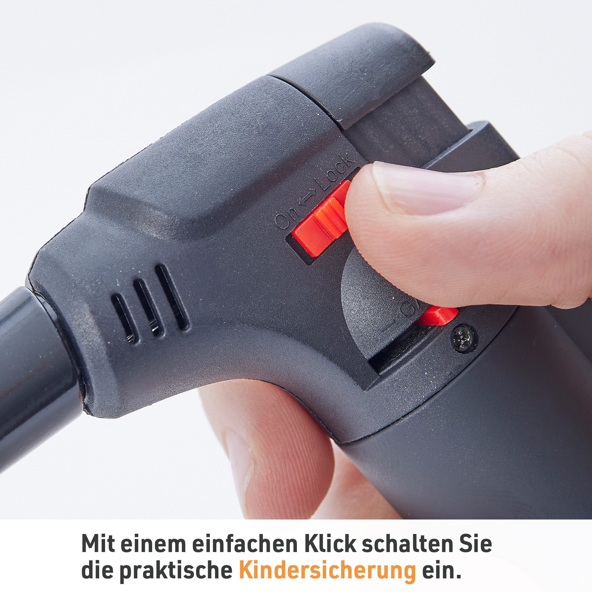 TOM Flambierbrenner Gasbrenner mit 100ml Nachfüllflasche, (2-tlg), Piezo-Zündung, 1300°C, Butan/Propan Gas – Bild 3 von 5