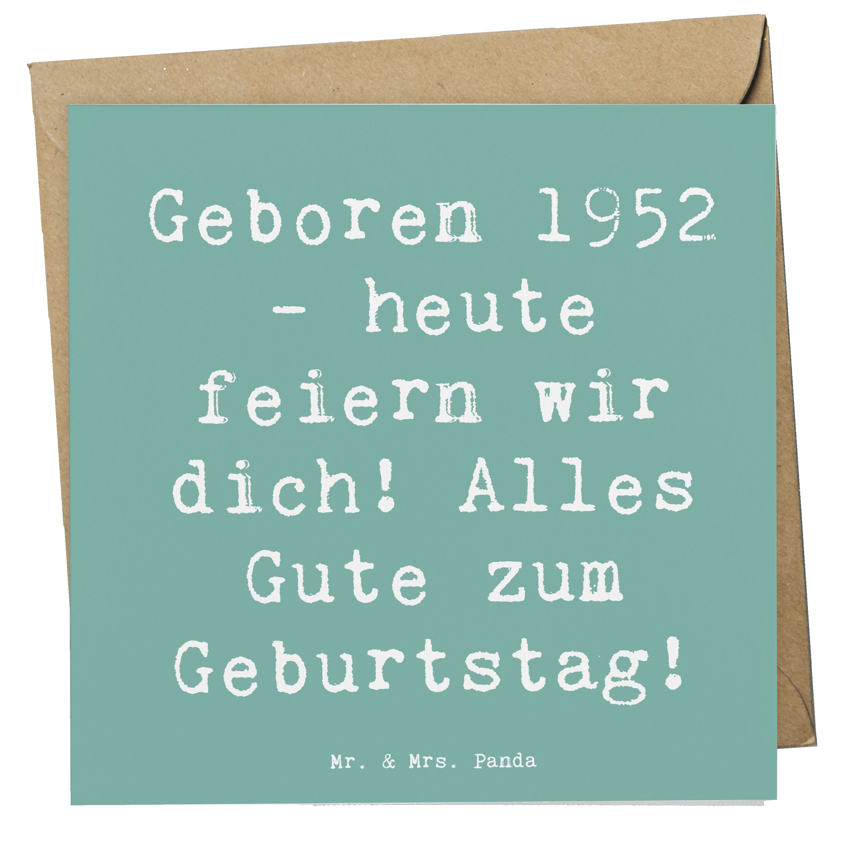 Grußkarte Spruch 1952 Geburtstag - Meeresbrise - Geschenk, 1952 Geburtstagsspru