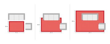 Teppich Bill, my home, rechteckig, Höhe: 10 mm, mit handgearbeitetem Konturenschnitt, Kurzflor, elegant, 3D-Design