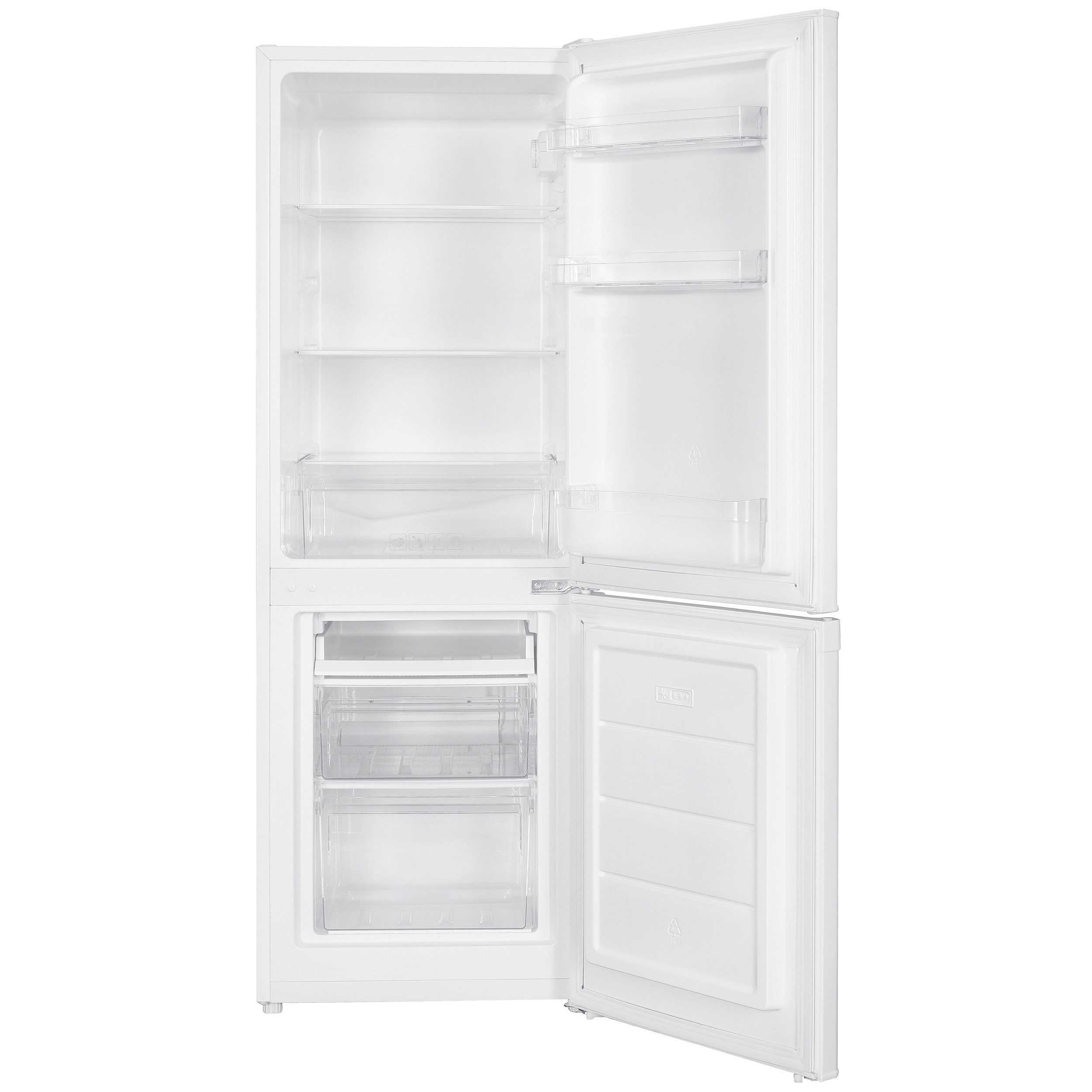 homeX Kühl-/Gefrierkombination CFS1110-W, 142.5 cm hoch, 49.5 cm breit, 173 Liter Nutzinhalt, Kühlschrank mit Gefrierfach, freistehend, groß