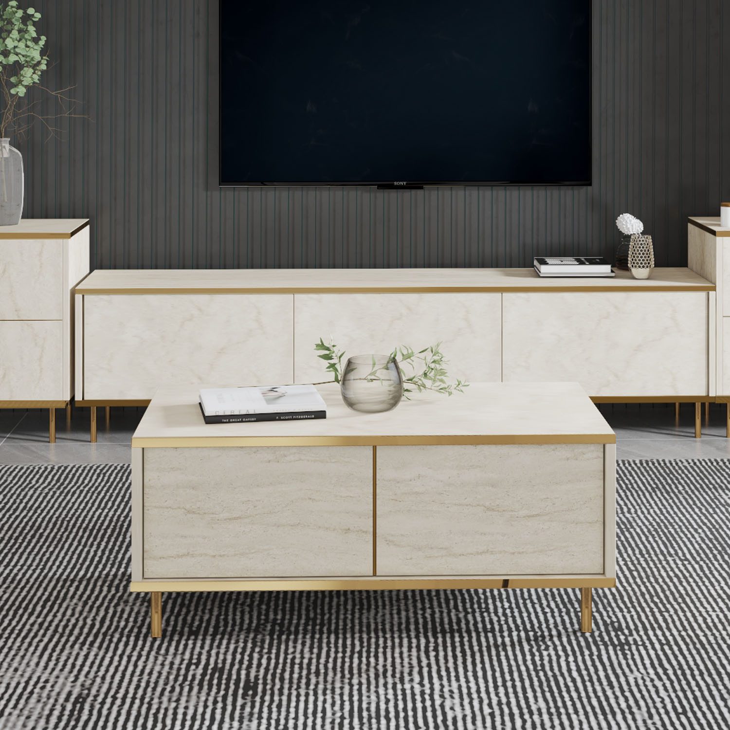 DEMA Home Couchtisch Imaj Couchtisch 90/45/40 cm rechteckig