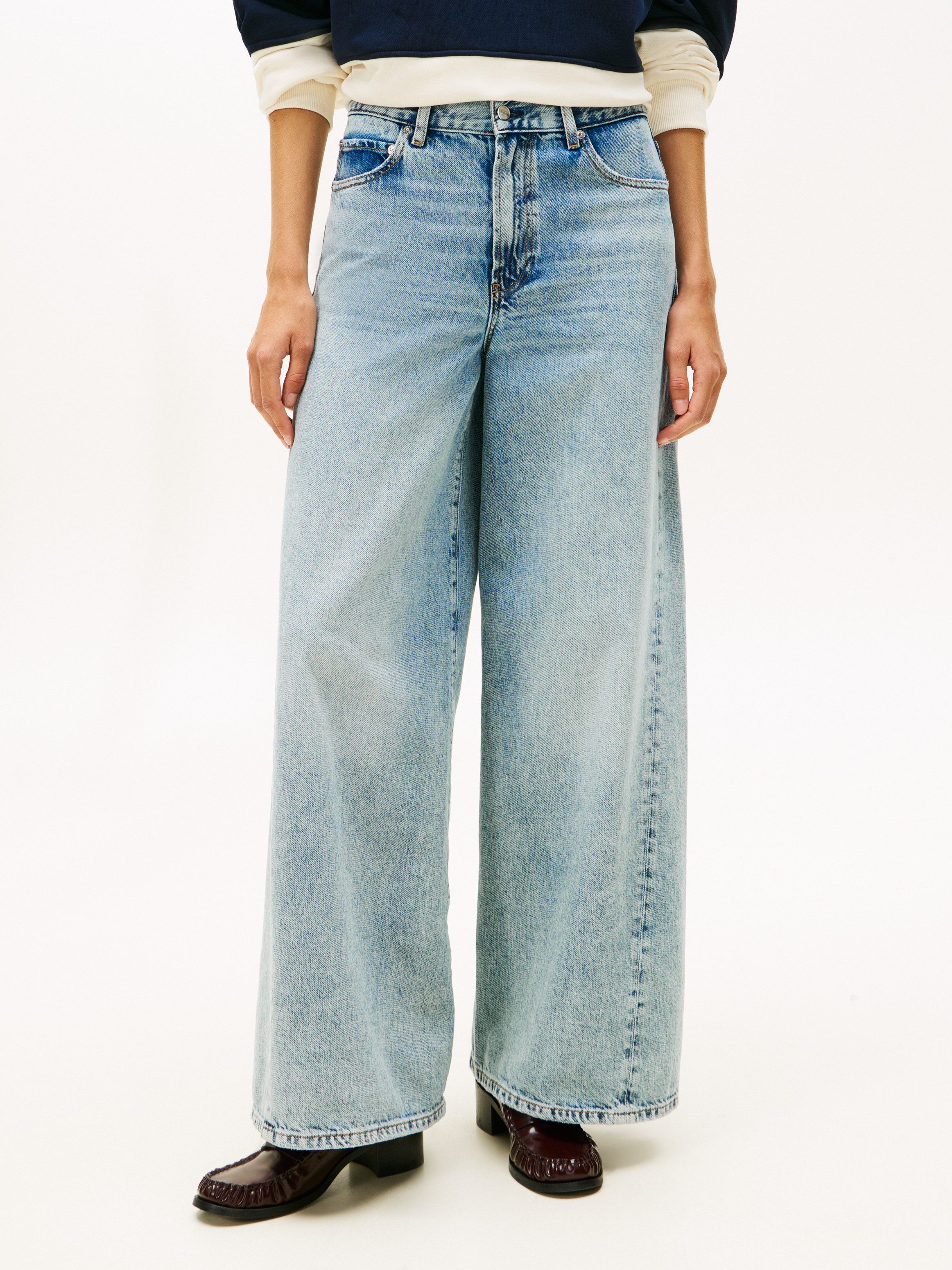 Tommy Hilfiger High-waist-Jeans DNM 70's WIDE LEG HW