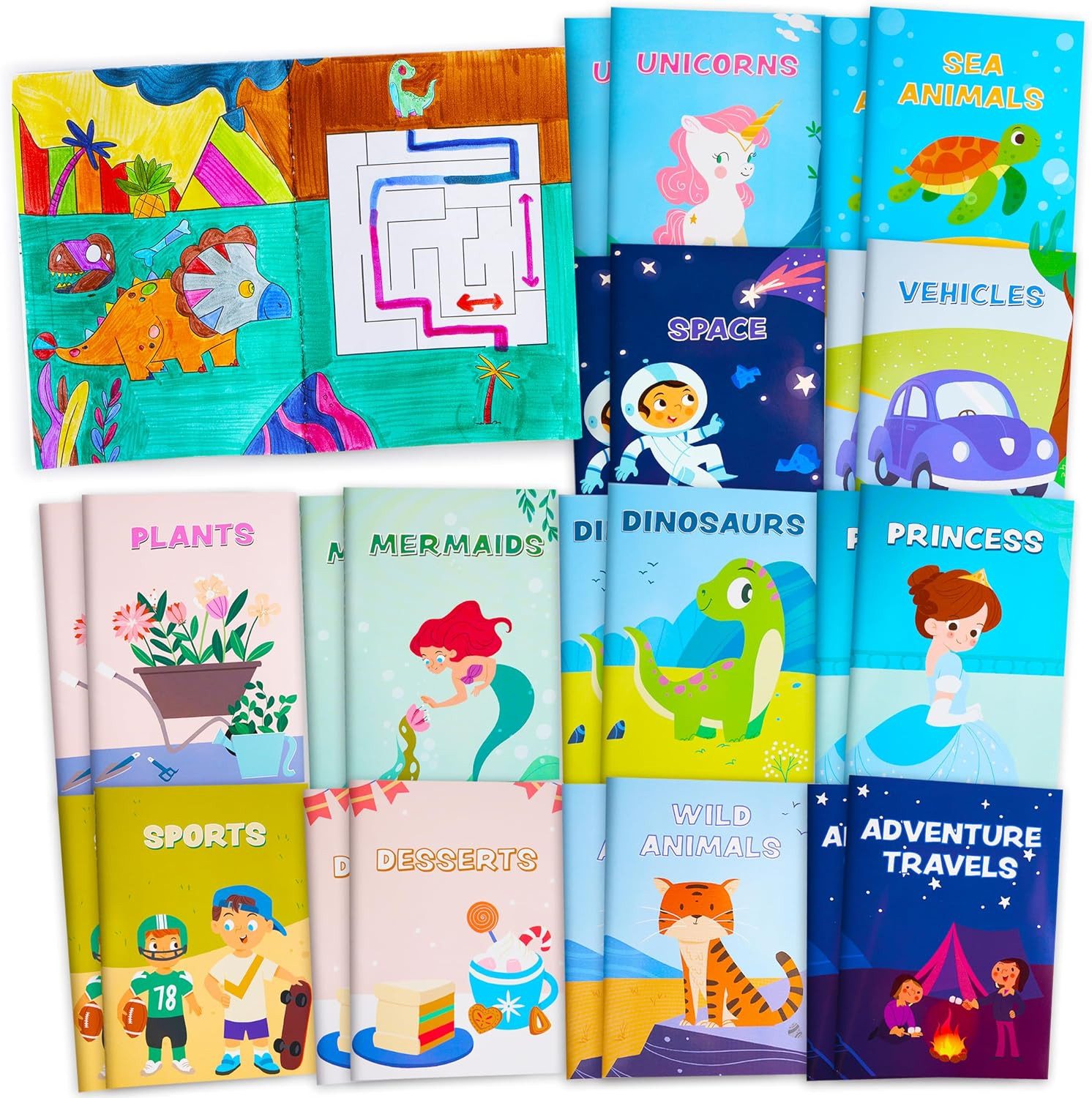 JOYIN Malbuch JOYIN 24Pcs Mix Färbung Bücher für Kinder im Alter von 4-8, Bulk Mini