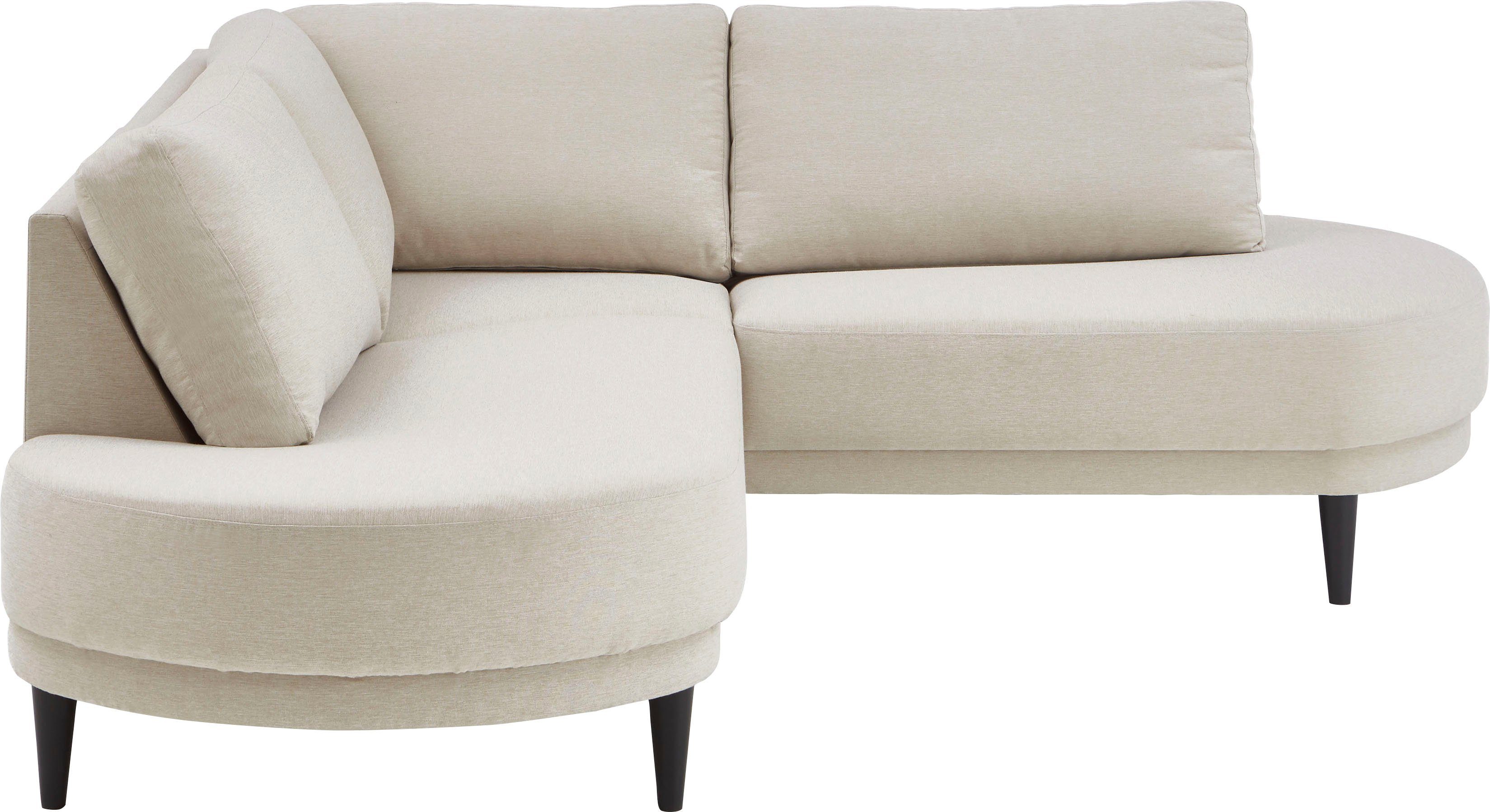 ATLANTIC home collection Ecksofa Ronny L-Form, mit Wellenunterfederung, organische Formsprache, organisches Sofa