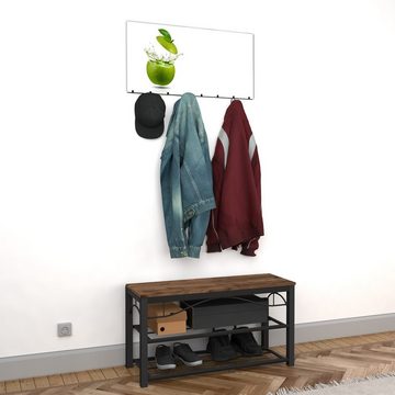Primedeco Garderobenpaneel Magnetwand und Memoboard aus Glas Wasser in Apfel