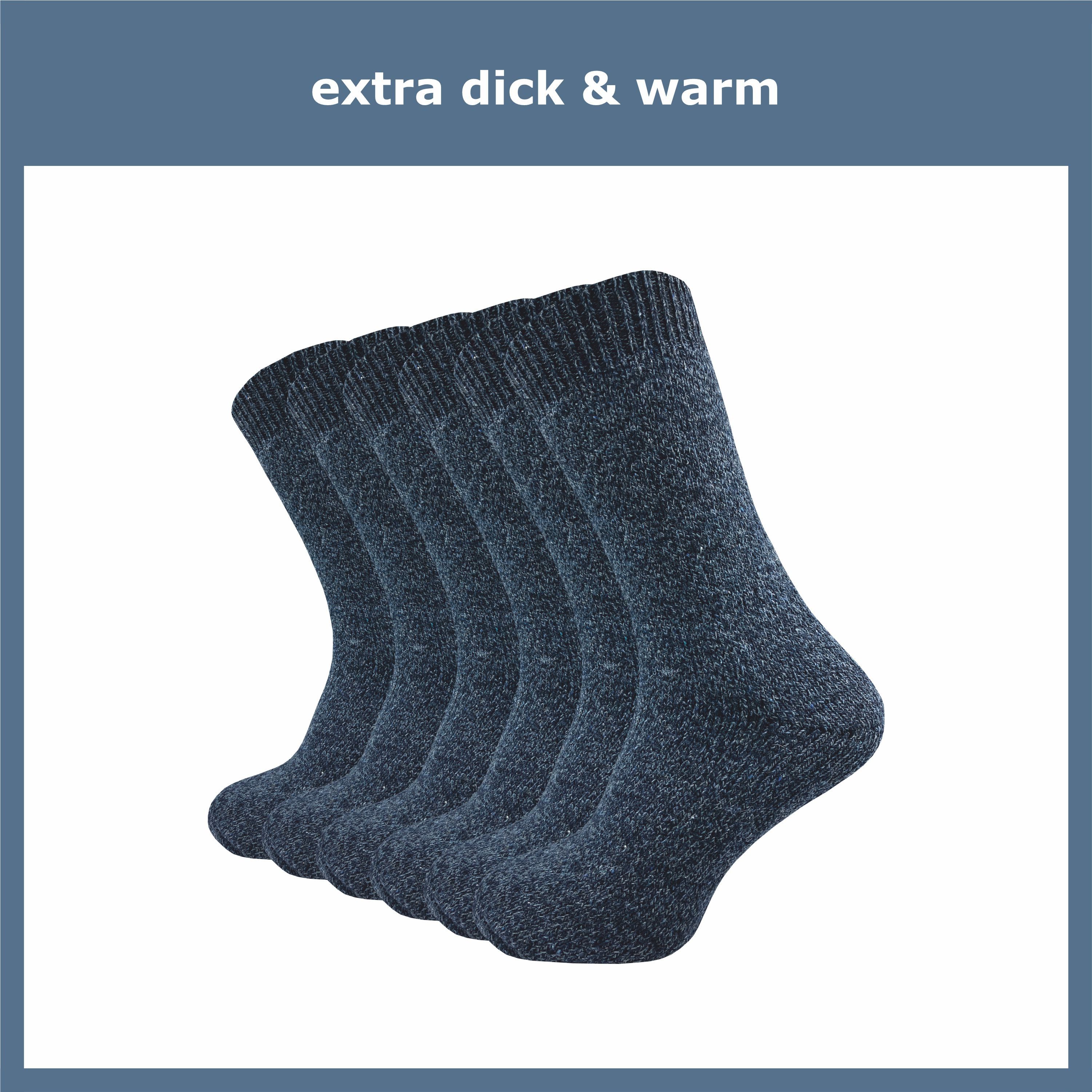 GAWILO Norwegersocken mit Wolle für Herren - warme Thermosocken für den Winter (6 Paar) Robuste, dicke Socken für warme Füße an kalten Tagen
