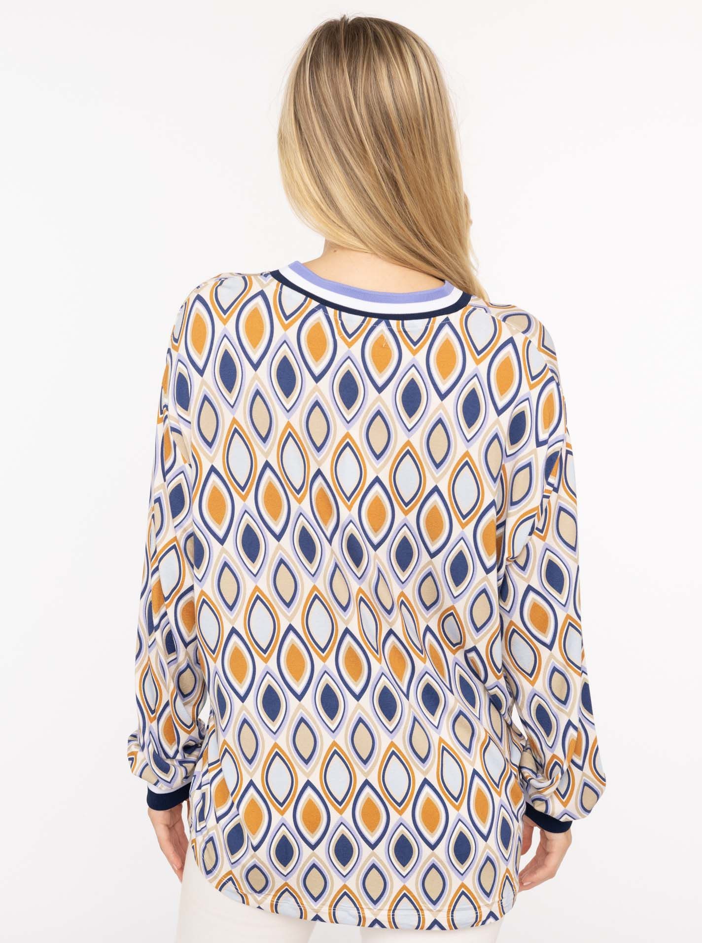 Zwillingsherz Blusenshirt "Ornament" langärmlig, V-Neck, Ornament-Print, sp günstig online kaufen