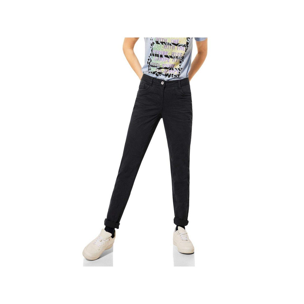 Cecil Skinny-fit-Jeans dunkel-grau slim fit (1-tlg)