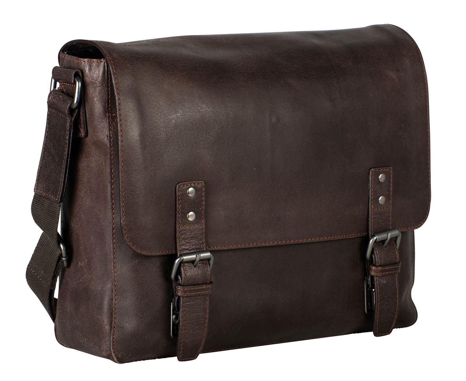 Leonhard Heyden Umhängetasche Messenger Bag (Set, 2-tlg), aus echtem Leder