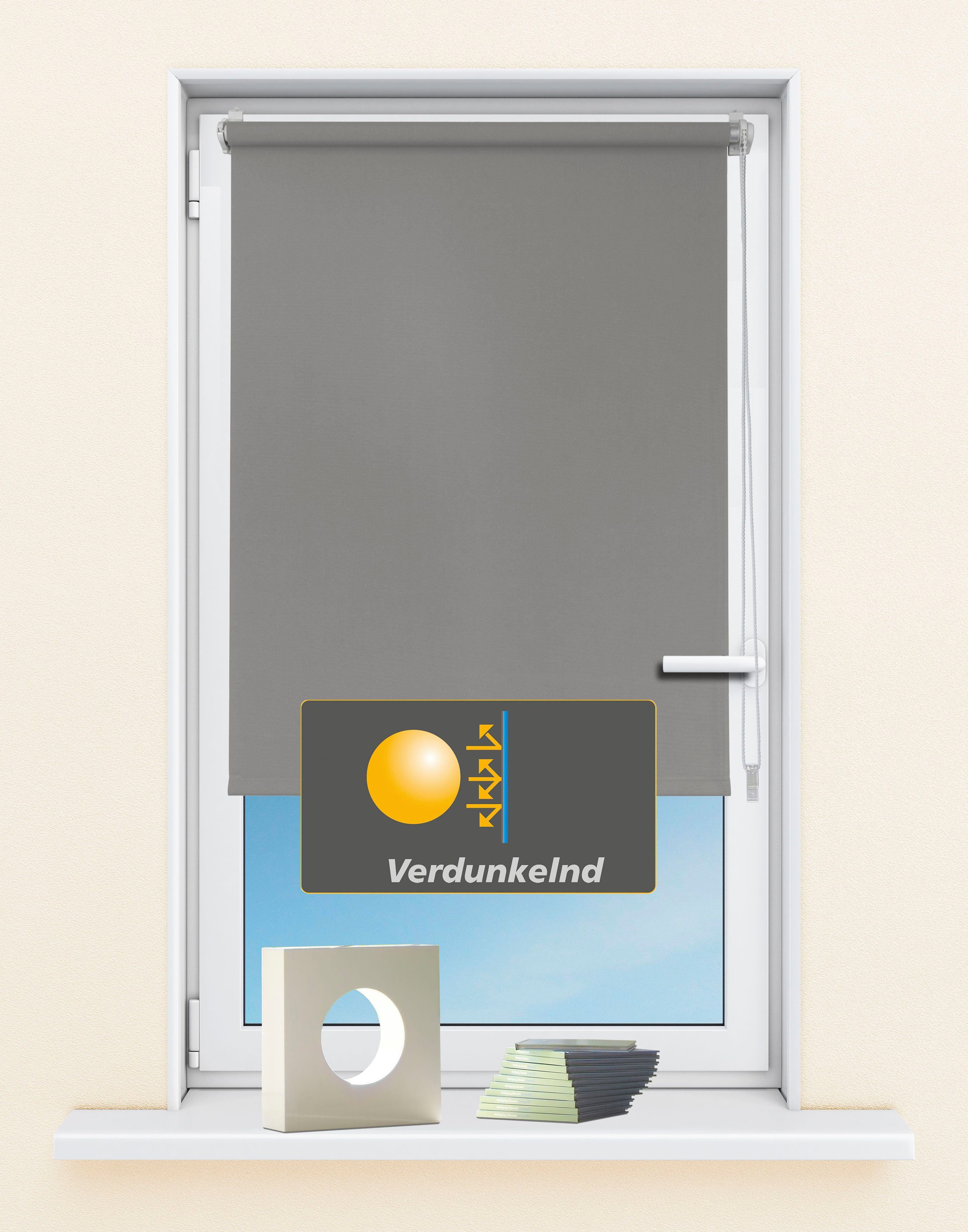 Seitenzugrollo Seitenzugrollo 'Luna', verdunkelnd, Klemmfix, ohne günstig online kaufen