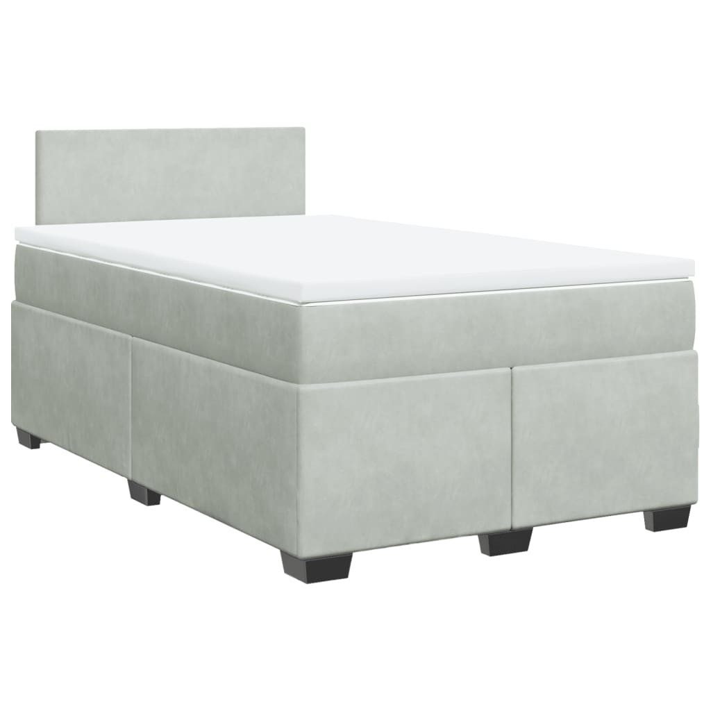 vidaXL Bett Boxspringbett mit Matratze Hellgrau günstig online kaufen