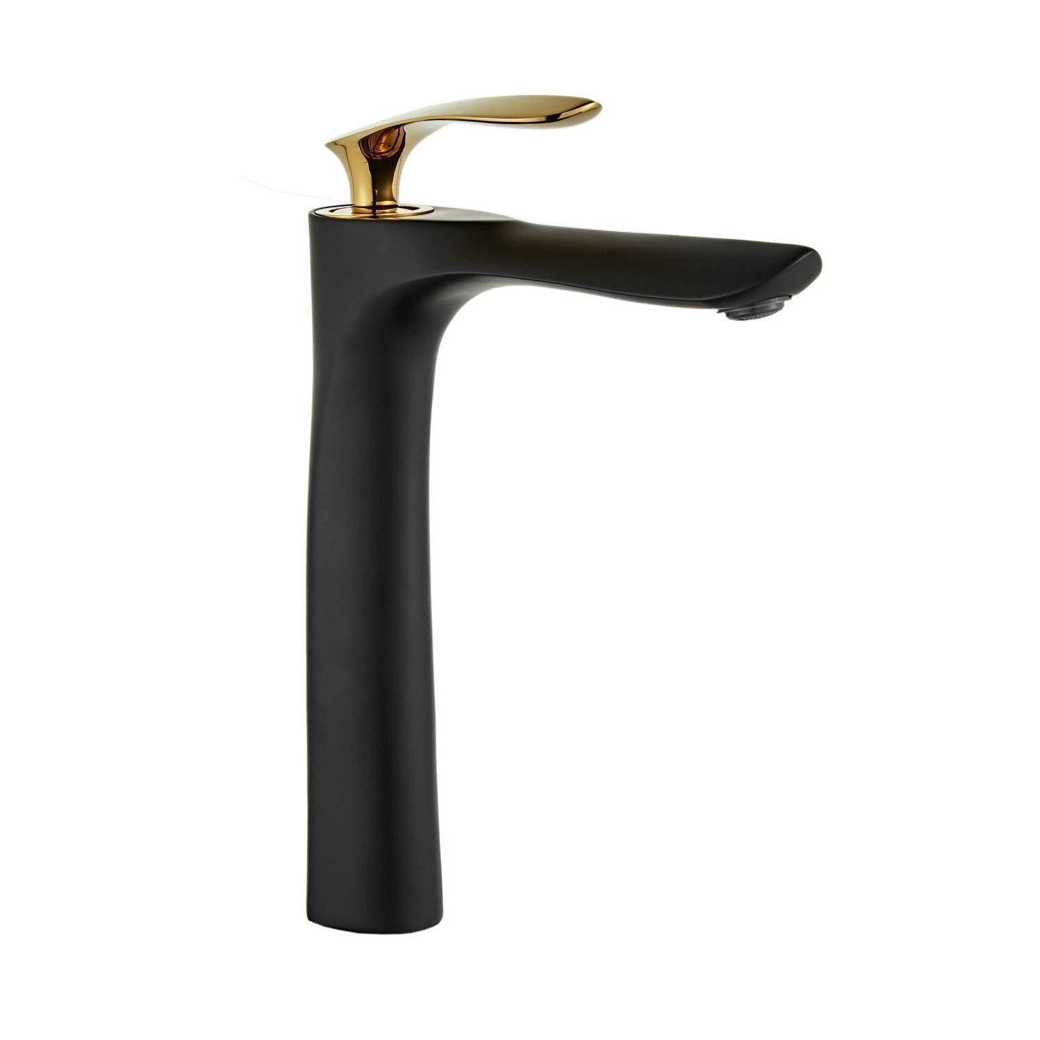 LuxusKollektion Aufsatzwaschbecken Bad Wasserhahn Schwarz Chrom (1-St)
