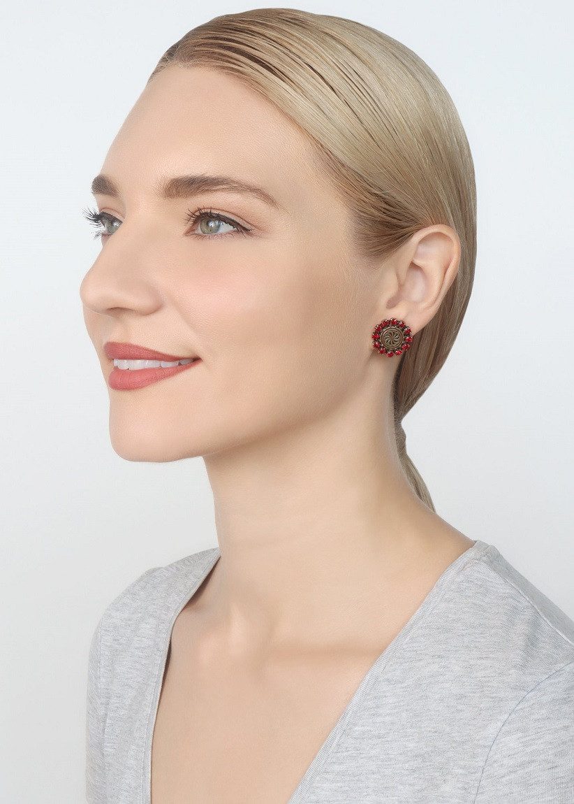 KONPLOTT Paar Ohrstecker Konplott: Ohrstecker Medallion Glam