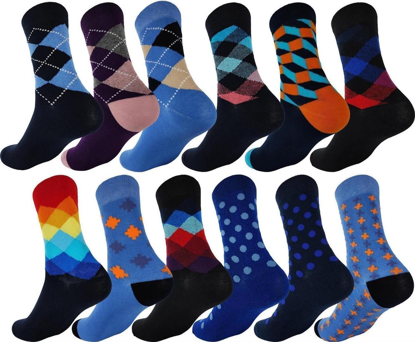 EloModa Basicsocken 12 Paar Herren Damen Socken Basic Freizeit Anzug Business; Gr. 31-34 (12-Paar)