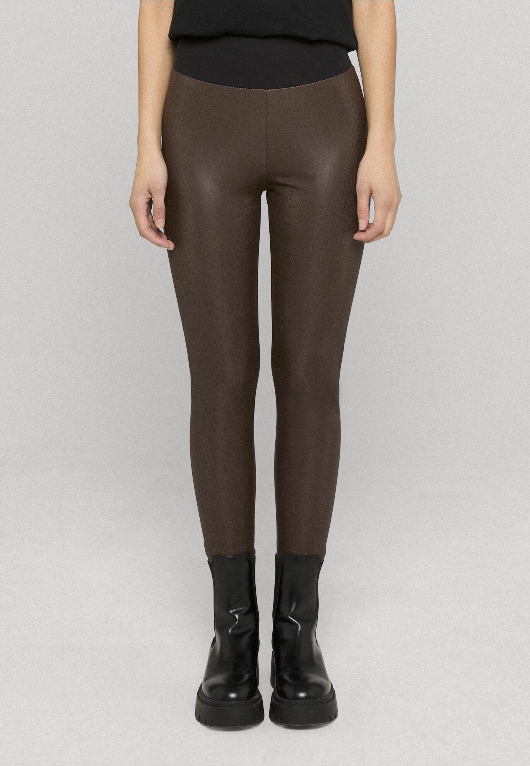URBAN CLASSICS Leggings Urban Classics Damen Ladies Faux Leather High Waist Leggings (1-tlg)