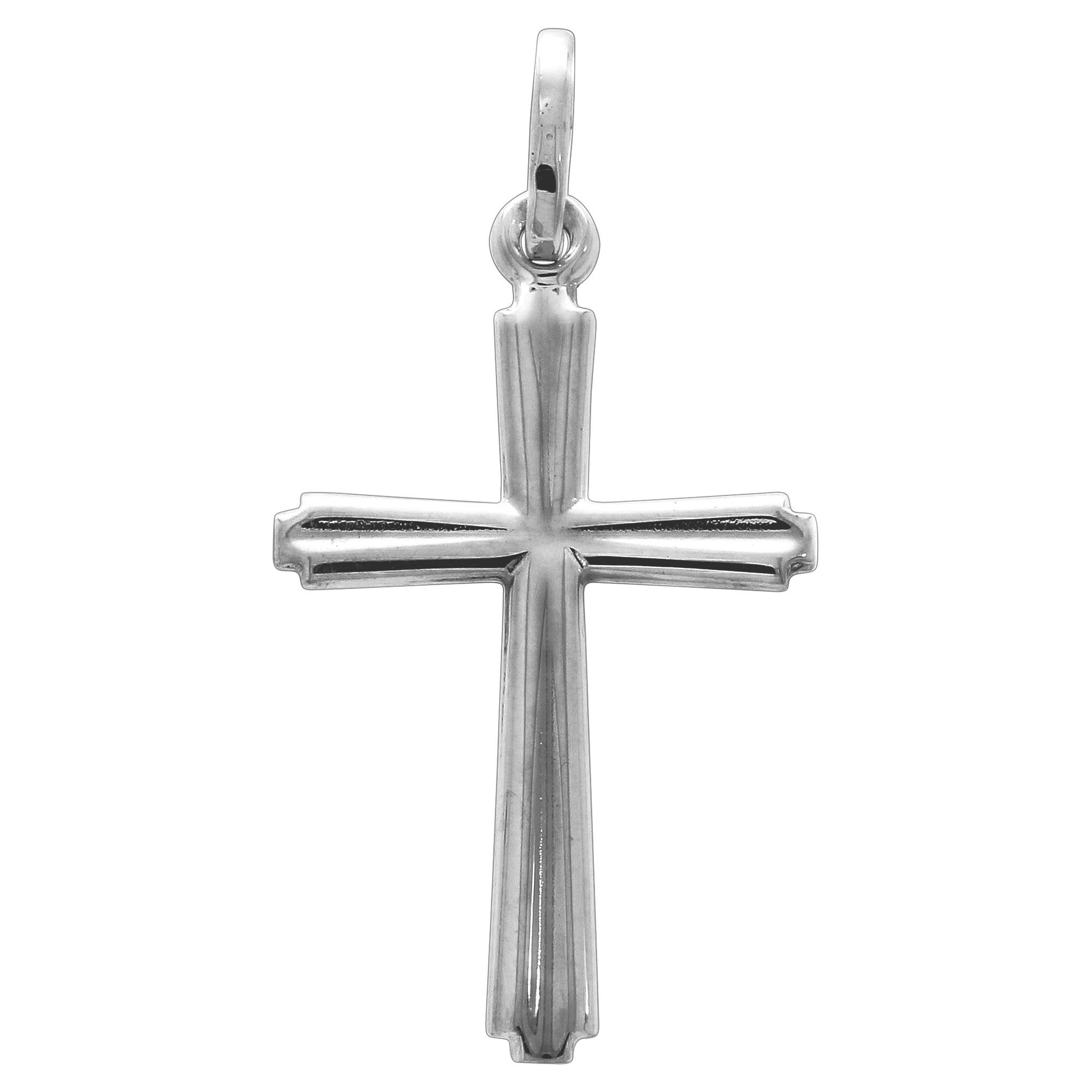 Vivance Kettenanhänger 925 Silber rhodiniert Kreuz, Kreuz Anhänger aus 925  Sterling Silber rhodiniert