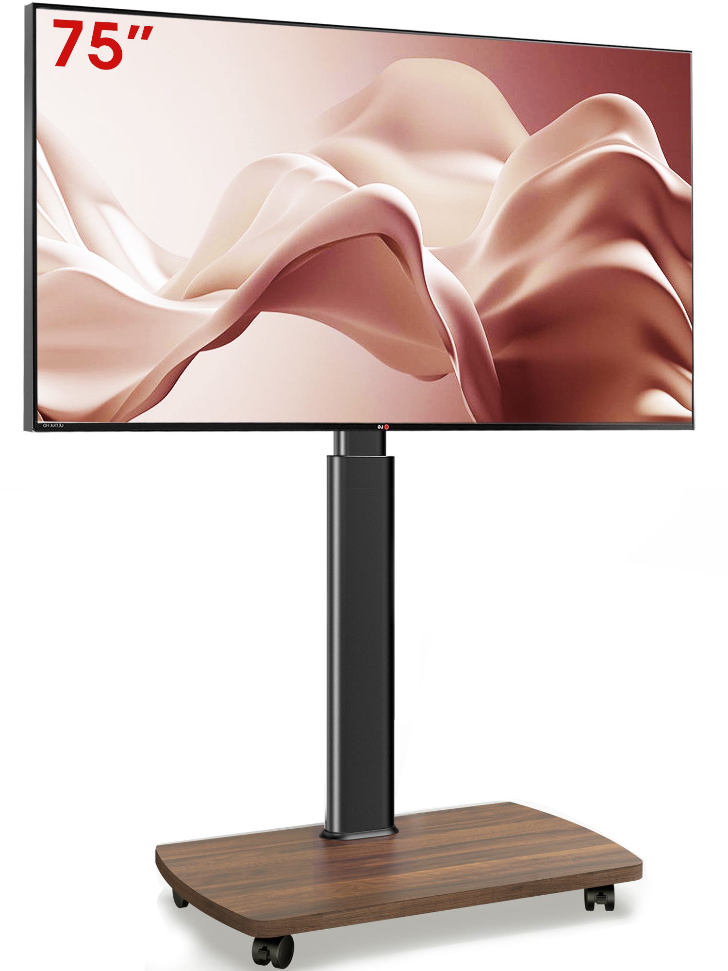 AOKCOS TV-Ständer, (bis 75 Zoll, mit Holzbasis)