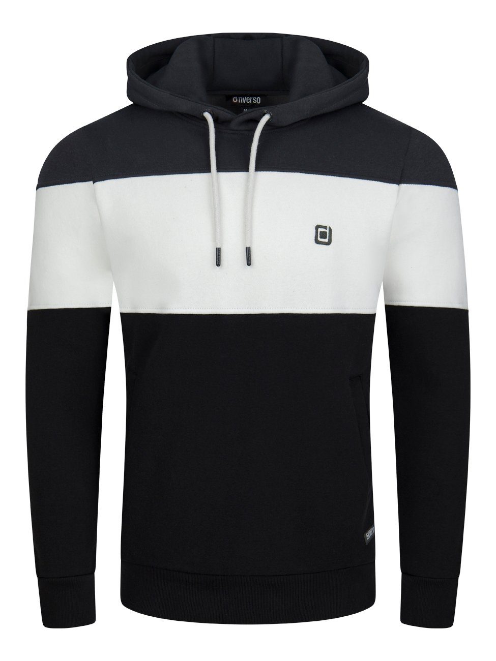 riverso Kapuzenpullover Herren Hoodie RIVRemo Regular Fit Longsleeve Colourblocking Sweatshirt mit Kängurutasche