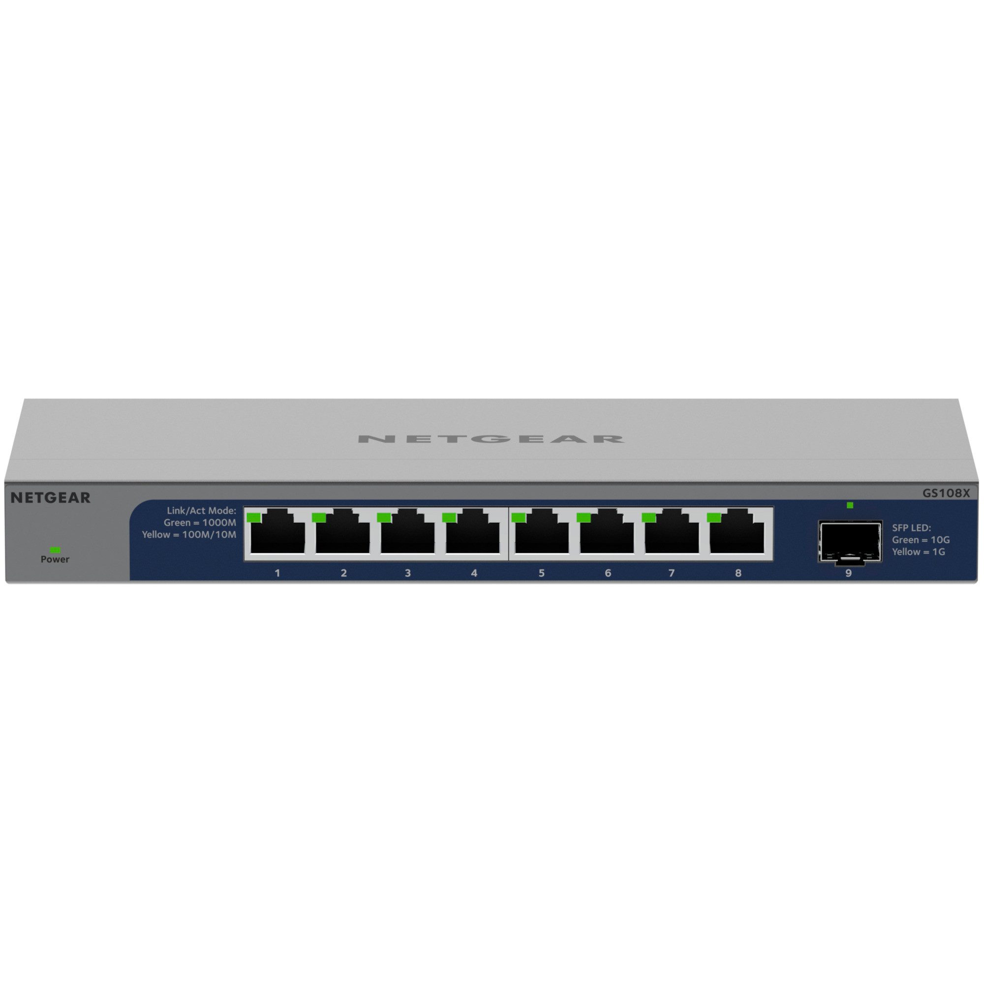 Netgear GS108X UNM/8x1G/1x10Gb SFP+, Switch Netzwerk-Switch