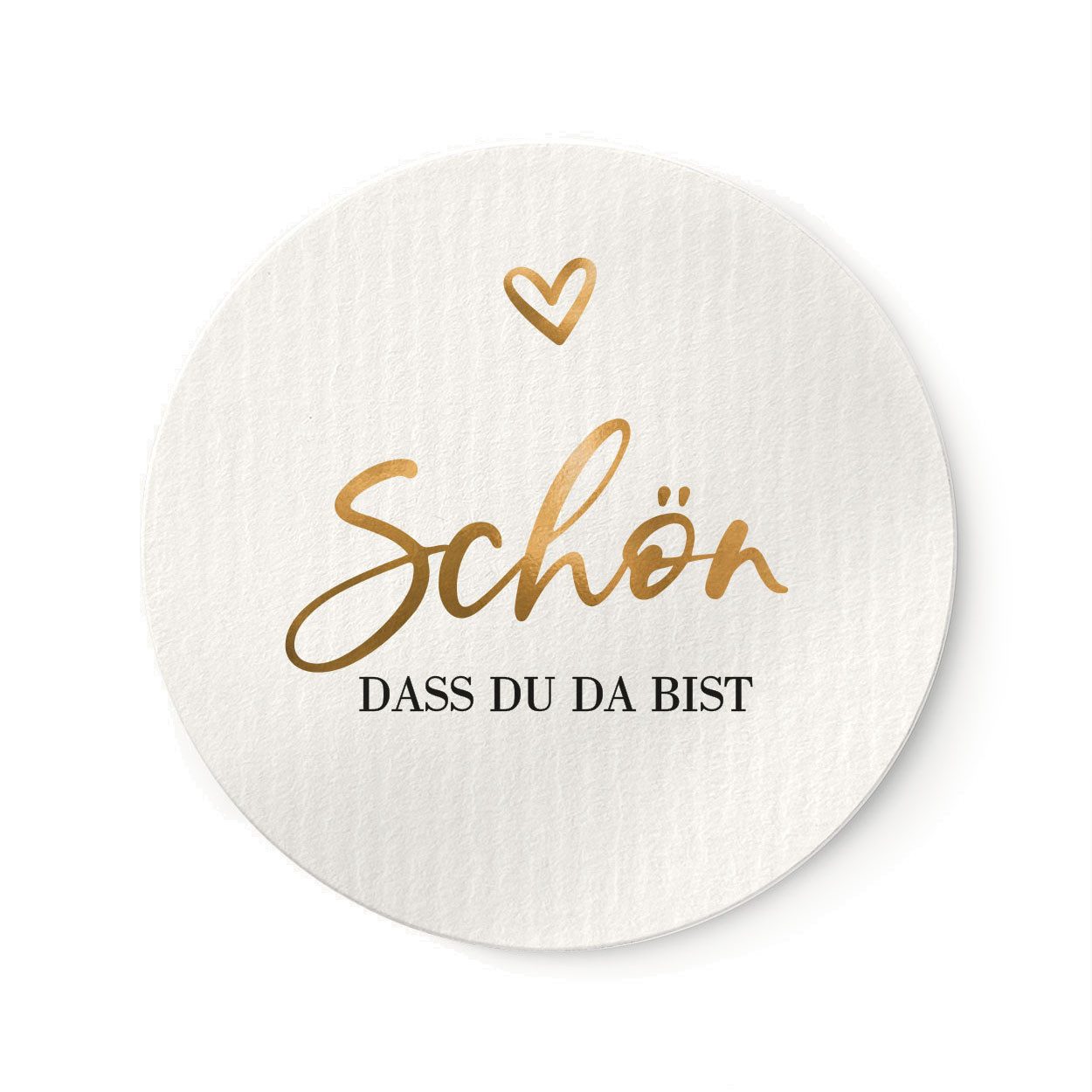 NORDEULE Aufkleber Schön dass du da bist No.1, (im Set, 40tlg), Ideal für Gastgeschenke zur Hochzeit Taufe Feste