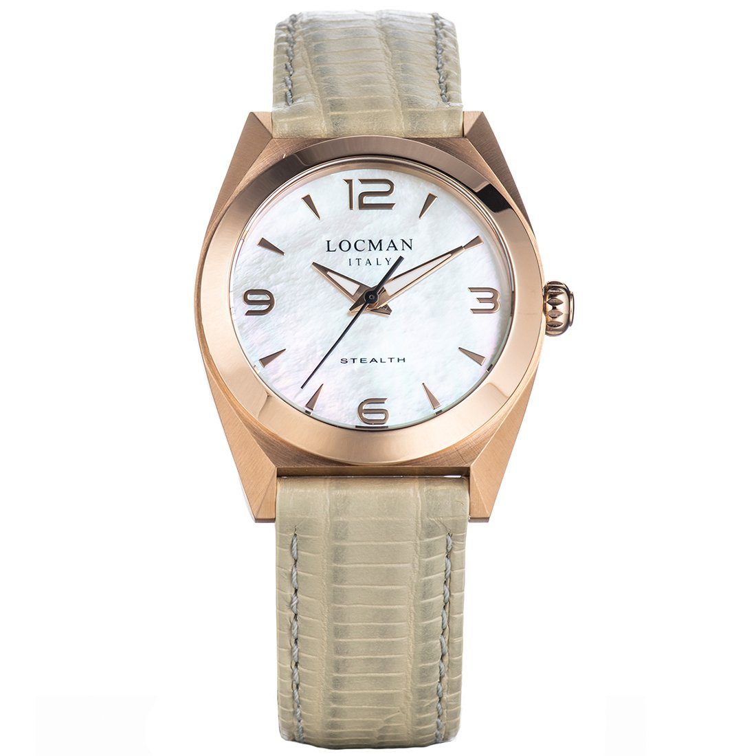 Locman Italy Damenarmbanduhr Amo Mit Diamanten – Elegante Roségold Uhr Mit Grünem Lederarmband