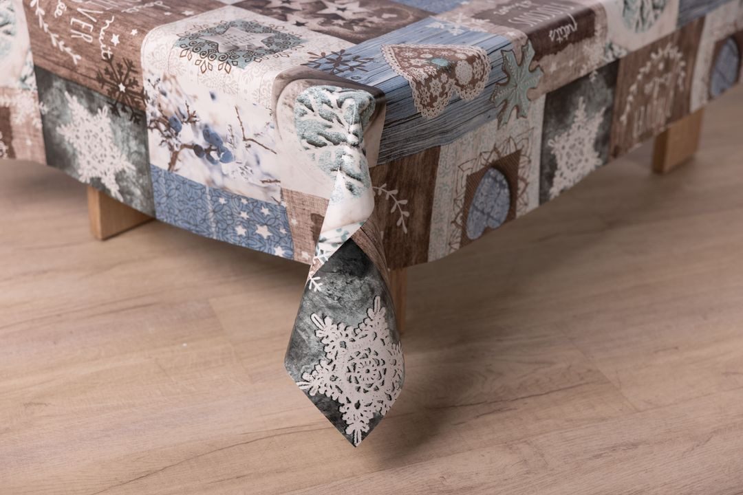 laro Tischdecke Wachstuch-Tischdecken Weihnachten Schneeflocke Stern rechte günstig online kaufen