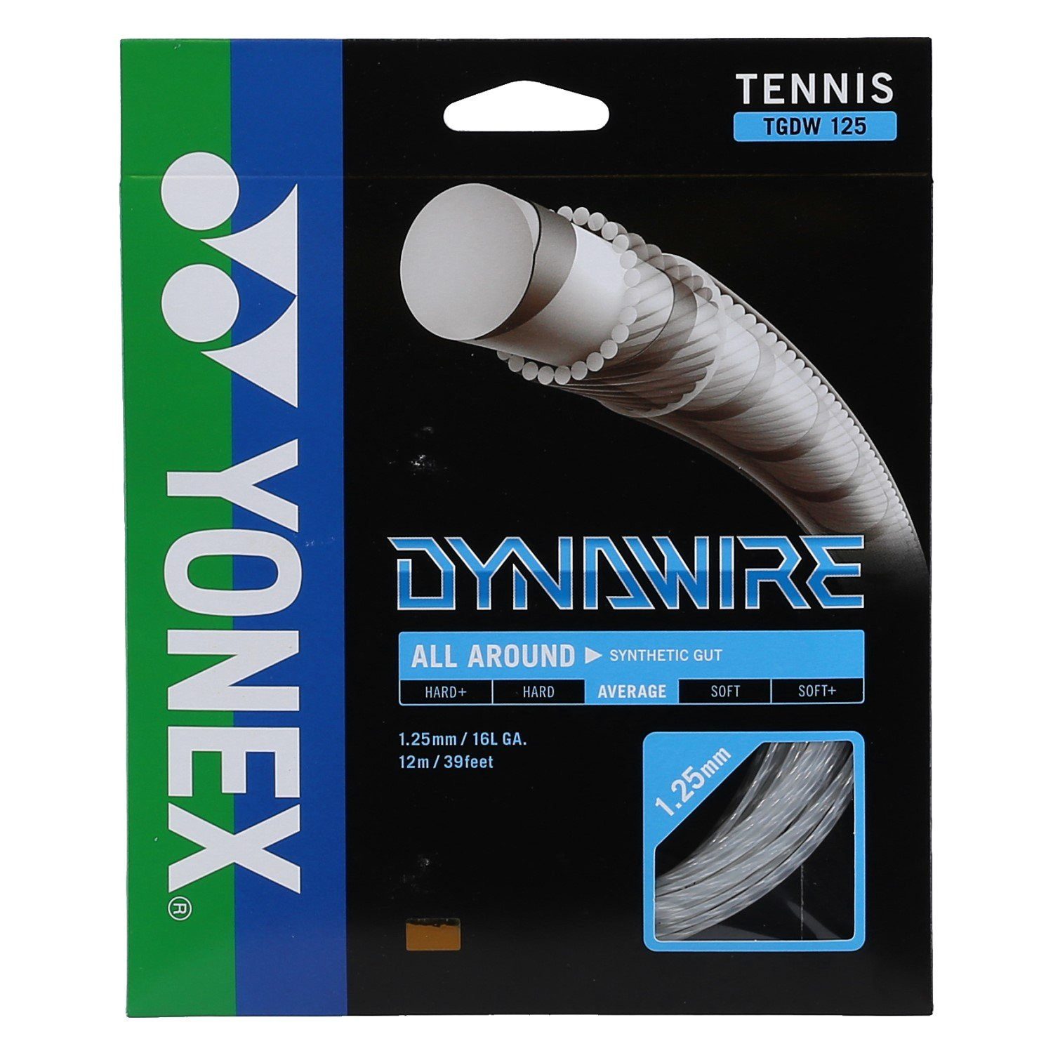 Tennissaite Dynawire 1.25mm (Touch+Haltbarkeit) weiss/silber 12m Set