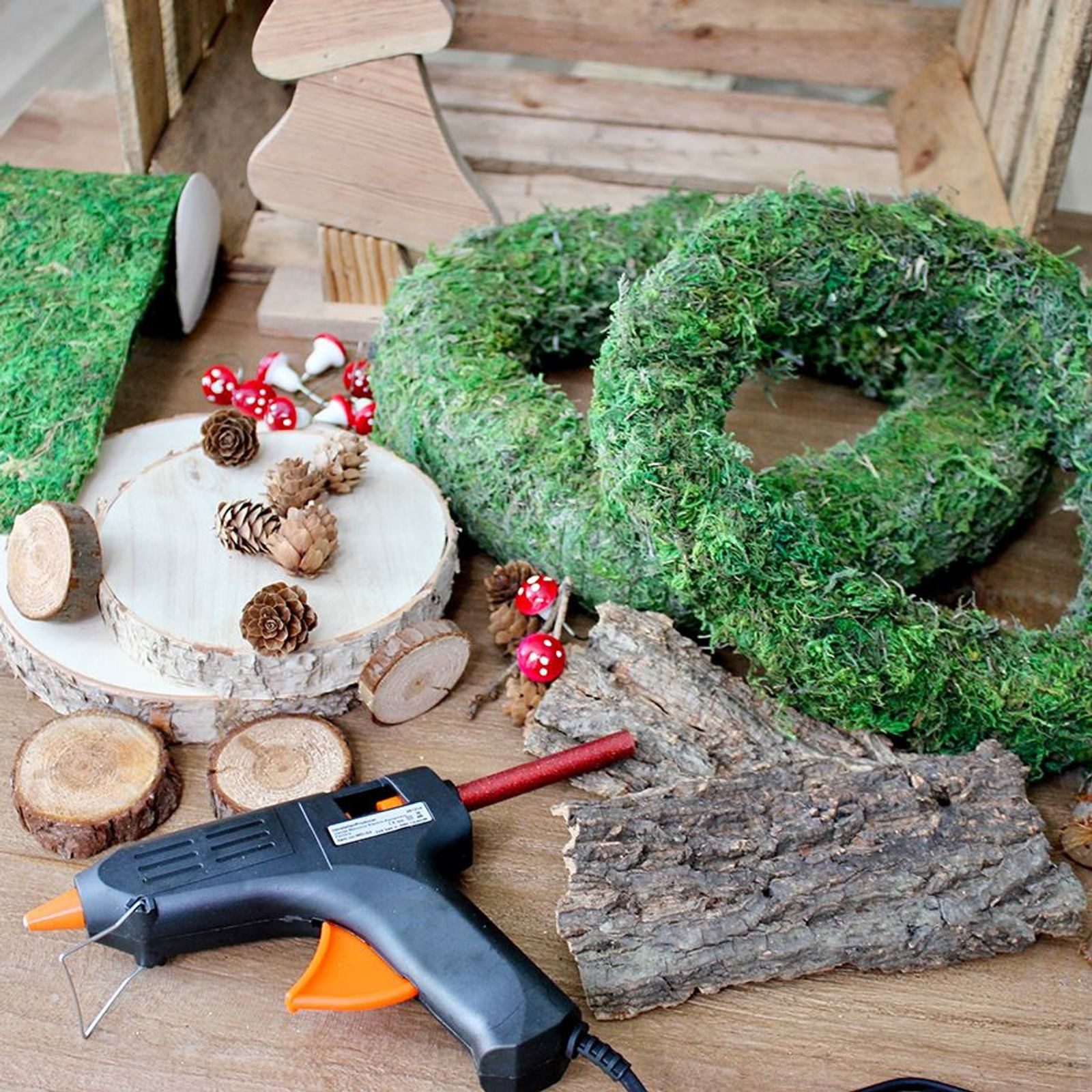 New Home Dekofigur Holz-Dekoscheiben zum Basteln Holzscheiben Baumscheiben Bastelholz Dek