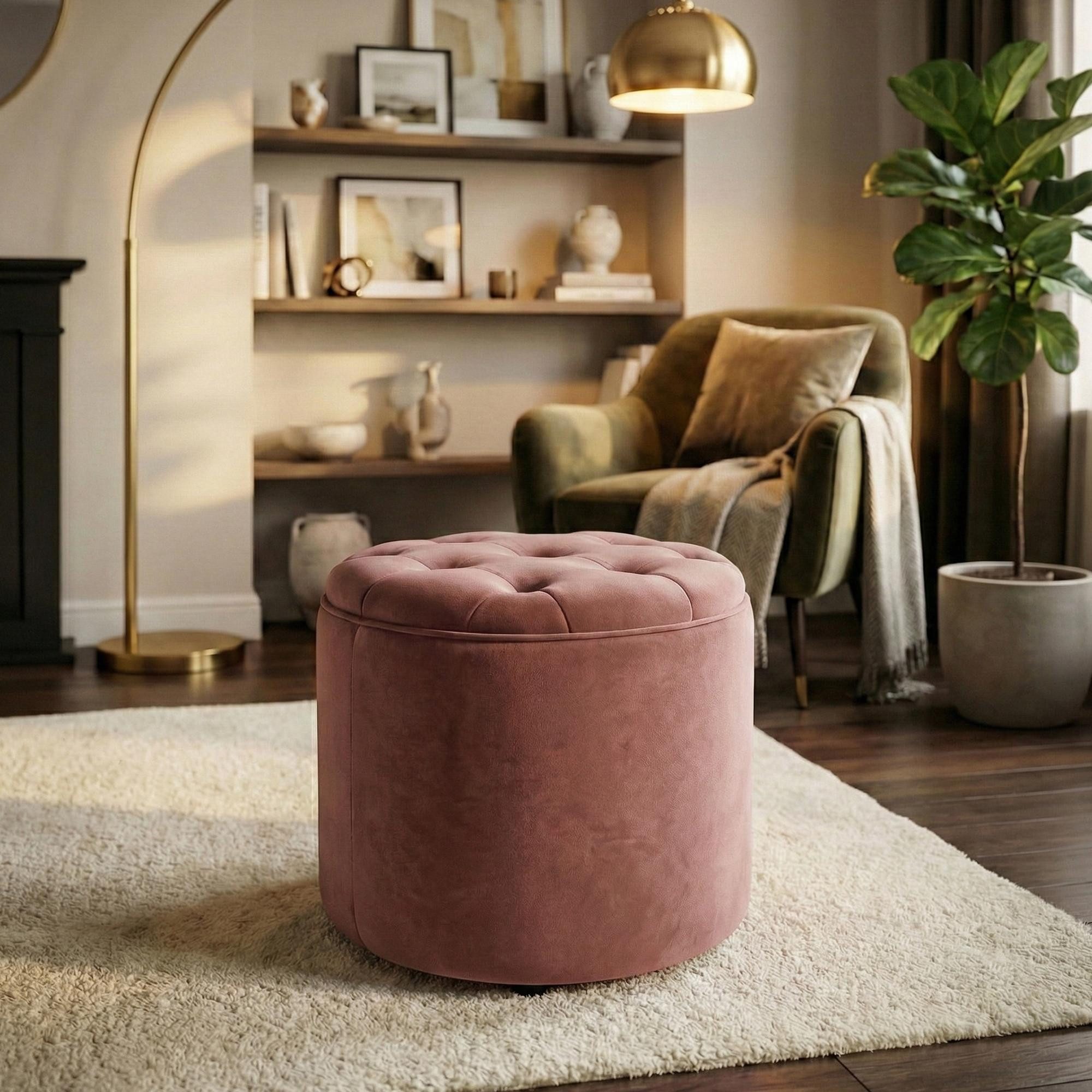 furnicato Sitzhocker Pantin 44x44x42 cm pink (1 St)
