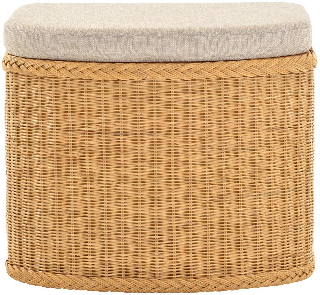 Krines Home Wäschetruhe Wäschekorb bauchig Sitz günstig online kaufen