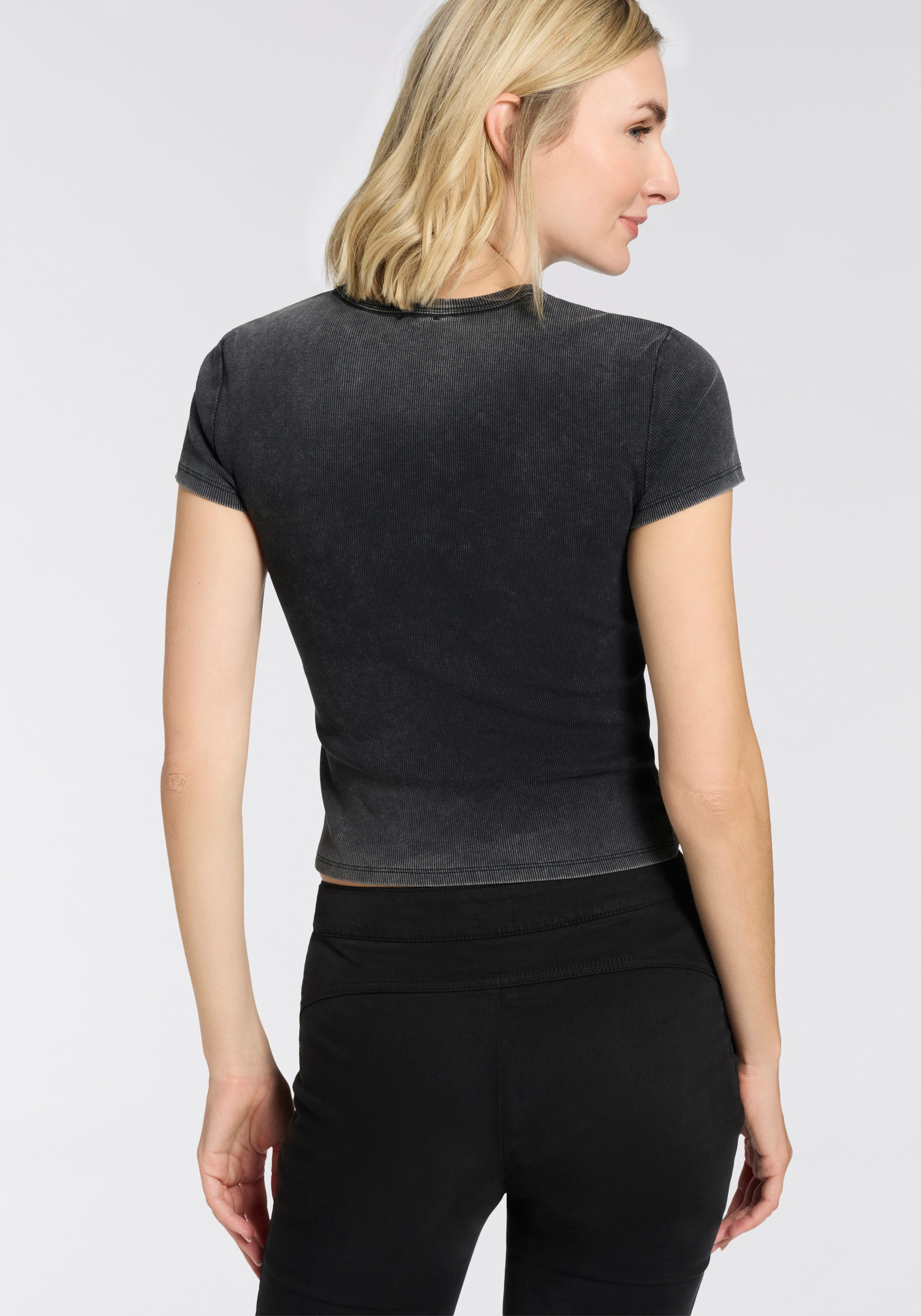 HUGO Blue T-Shirt Dever mit Schriftzug günstig online kaufen