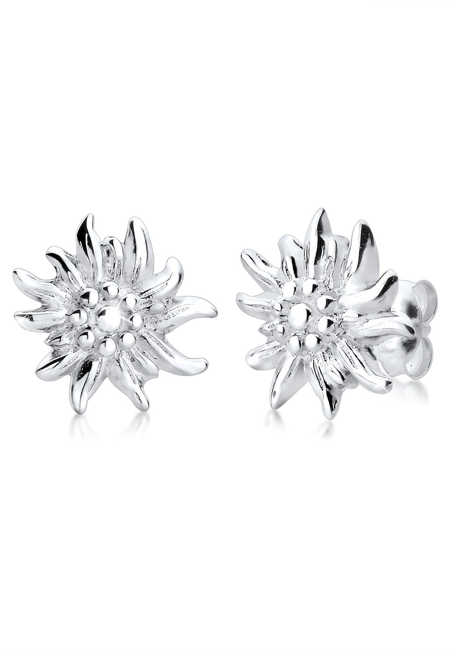 Elli Paar Ohrstecker Elli Ohrringe Edelweiss Filigran 925 Silber, Edelweiss