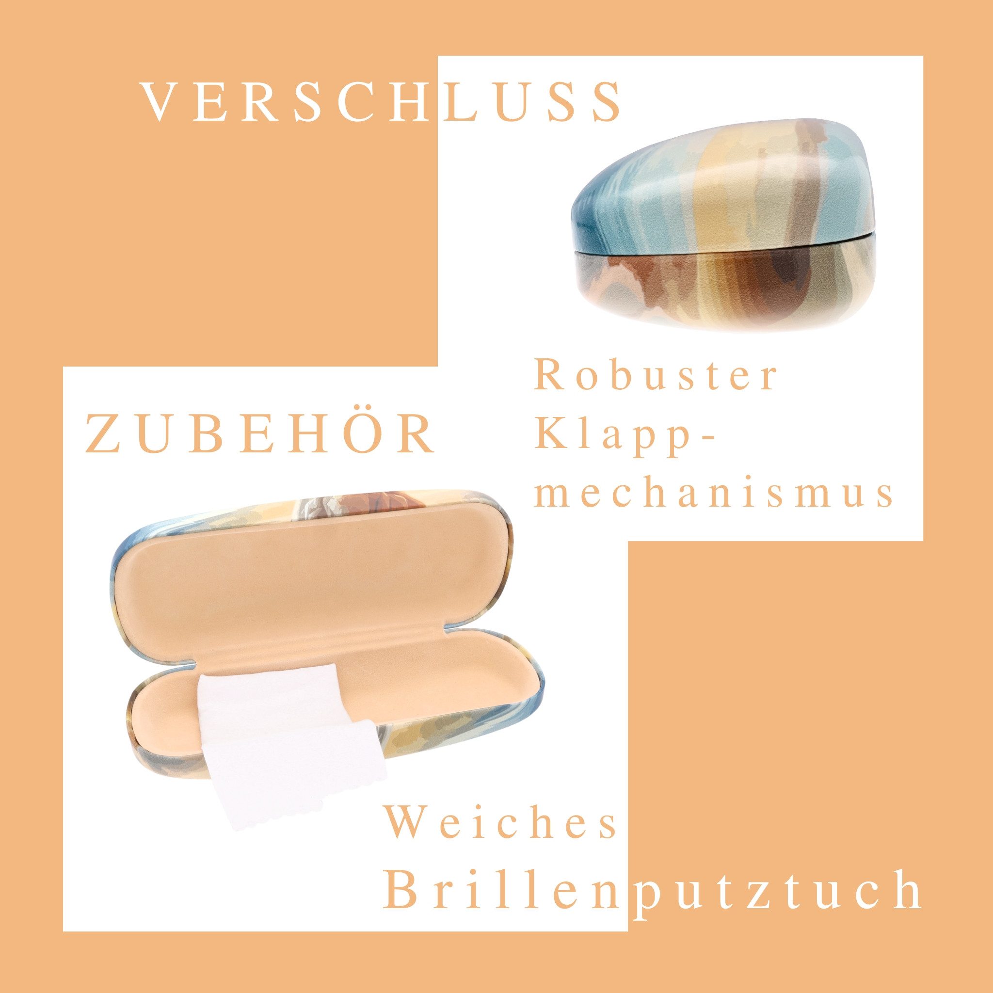 ActiveSol Brillenetui Kinder HERO, Hardcase, Jungen & Mädchen, robus, mit Brillenputztuch