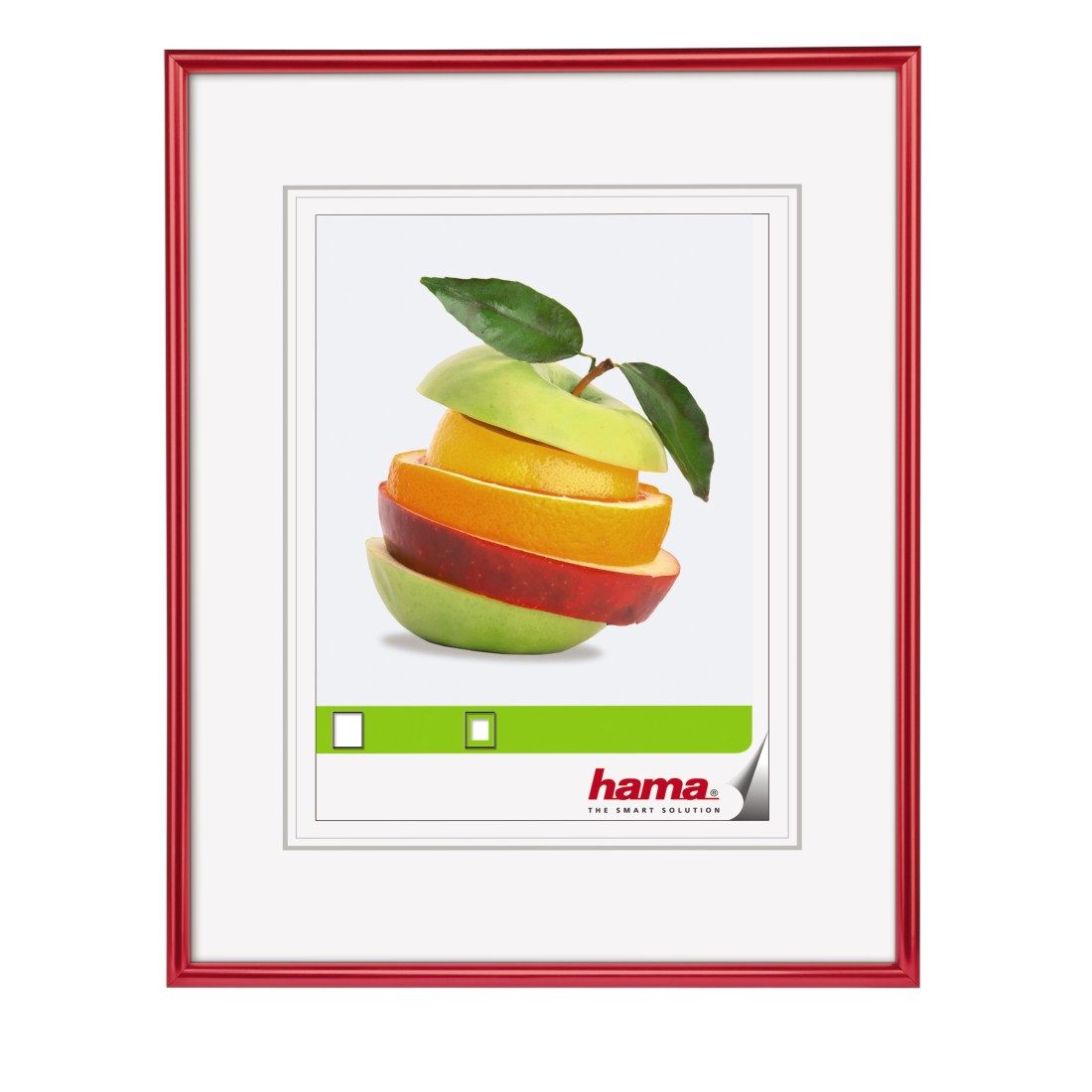 Hama Bilderrahmen Hama - 66275 Kunststoffrahmen Sevilla, Rot, 10 x 15 cm